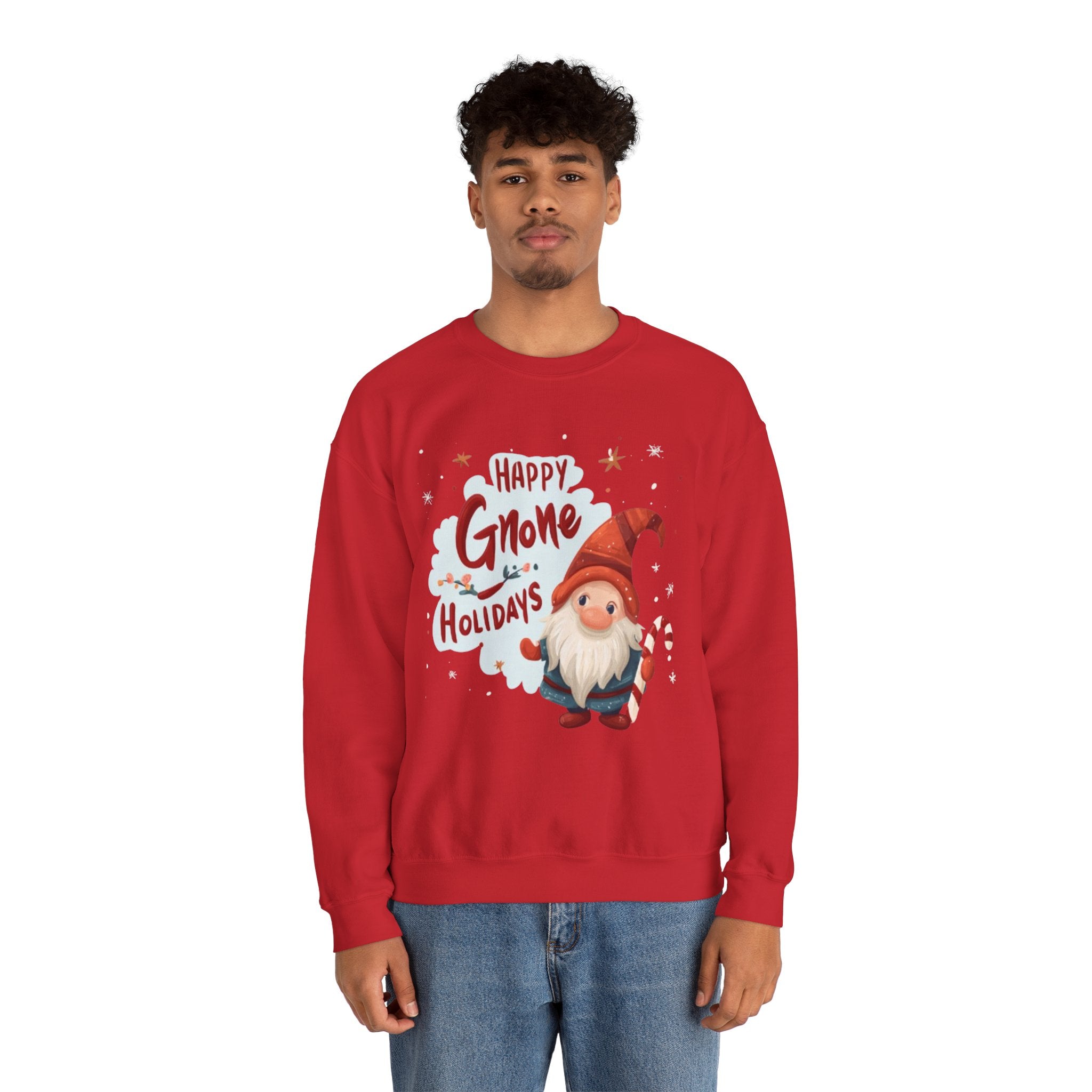 Happy Gnome Holidays Sweatshirt — Cute Christmas Gnome Holiday Crewneck