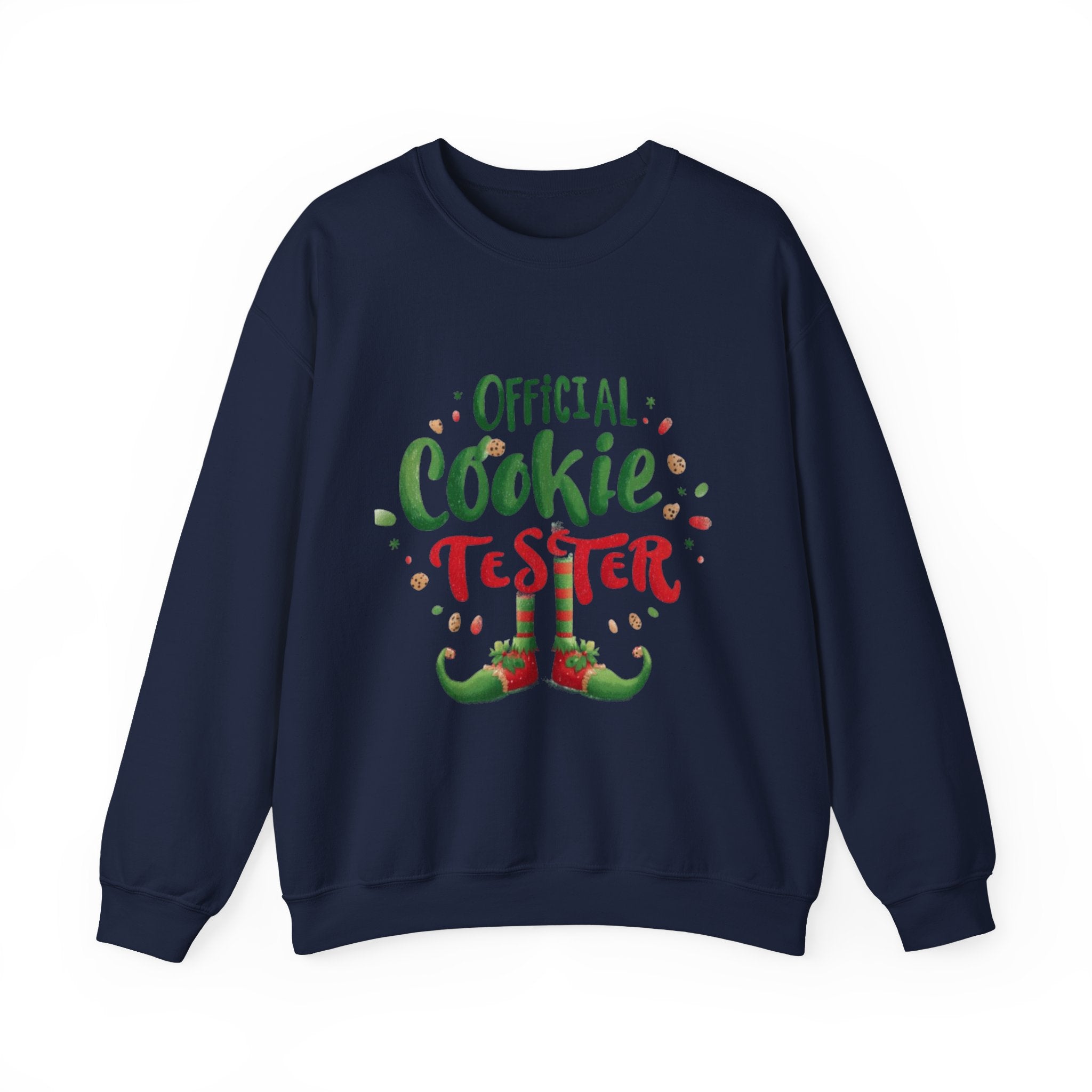 Sweatshirt — "Official Cookie Tester" Christmas Sweatshirt (Holiday Elf Cookie Taster)