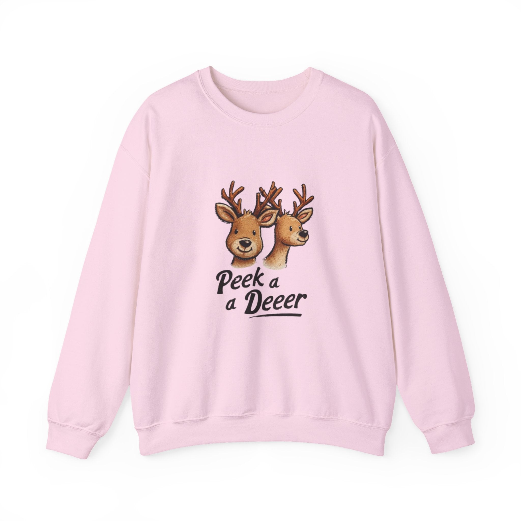 Peek a Deeer Sweatshirt — Cute Reindeer Holiday Crewneck