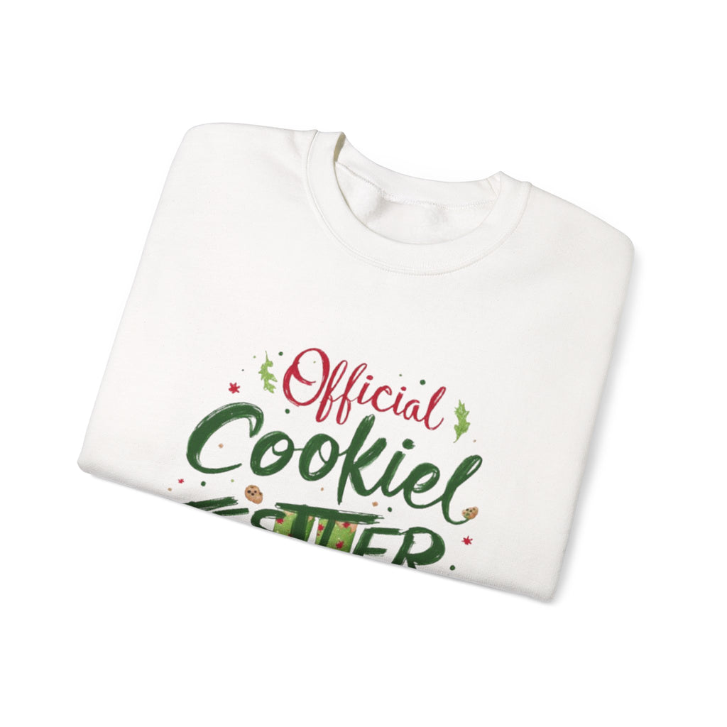 Crewneck Sweatshirt - "Official Cookie Tester" Elf Legs Christmas Holiday Sweater