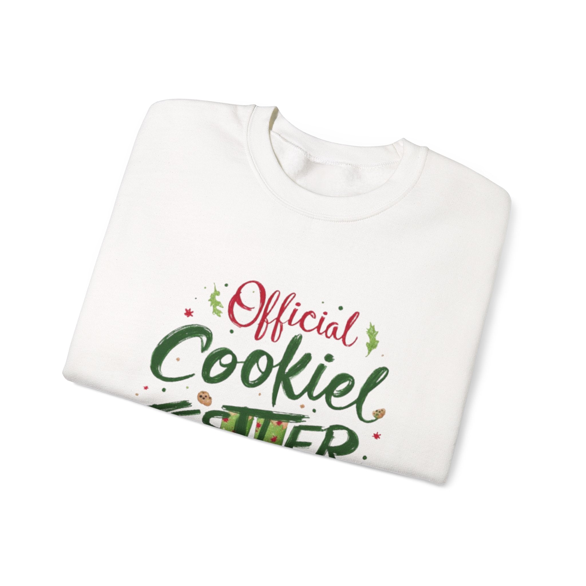 Crewneck Sweatshirt - "Official Cookie Tester" Elf Legs Christmas Holiday Sweater