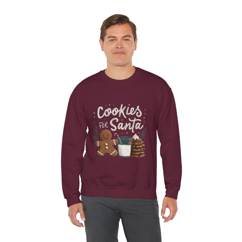 Cookies for Santa Sweatshirt — Christmas Gingerbread Holiday Crewneck