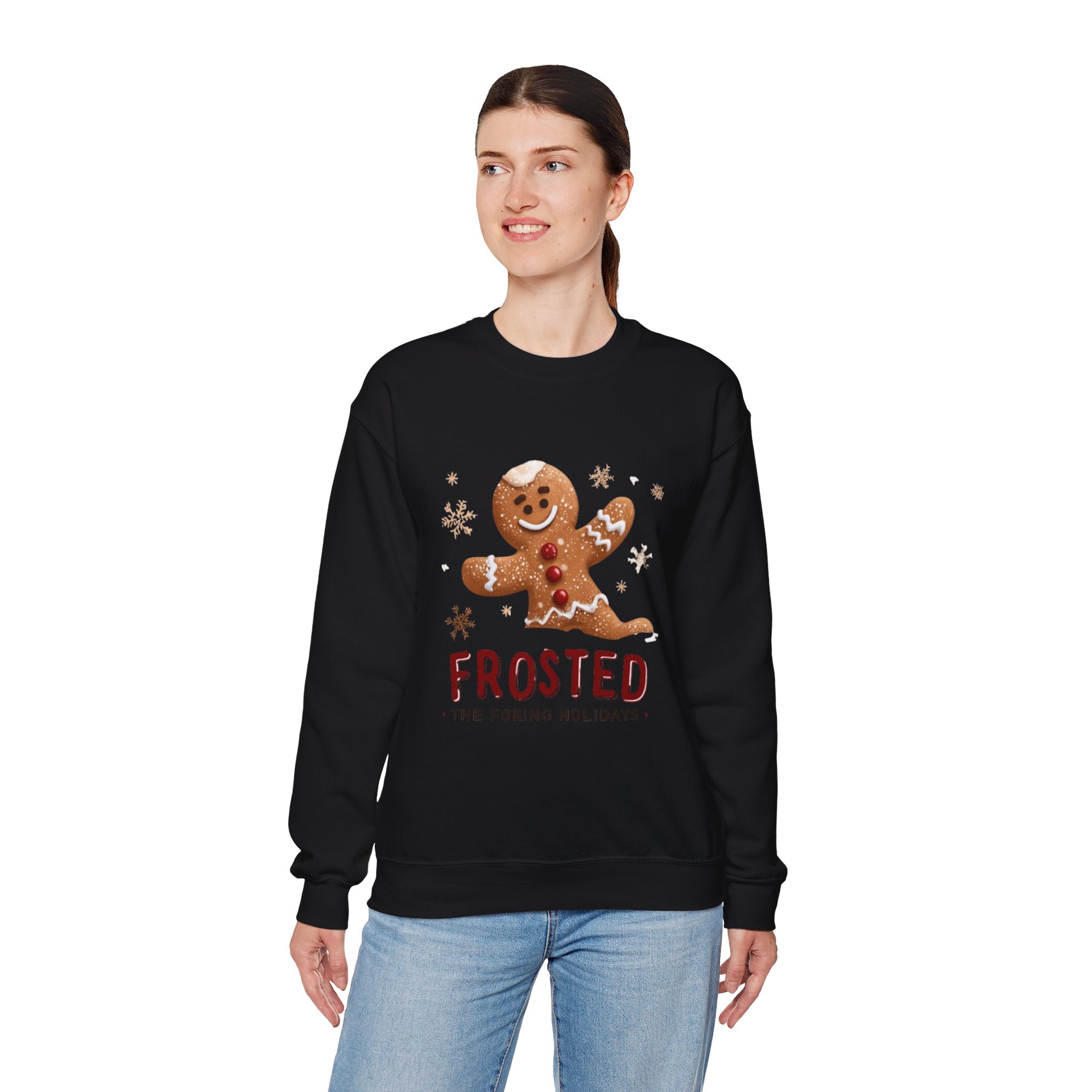 Gingerbread 'Frosted' Holiday Sweatshirt — Cute Christmas Cookie Crewneck