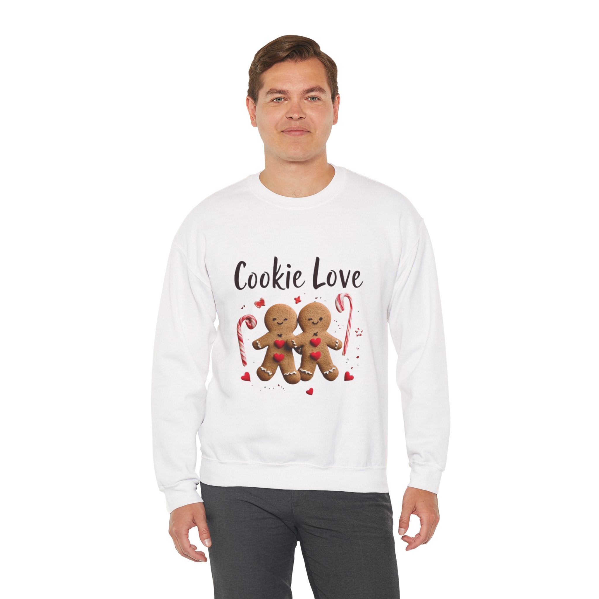 Cookie Love Sweatshirt — Cute Gingerbread Couple Holiday Crewneck