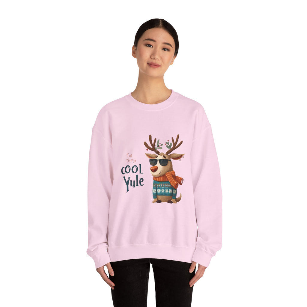 Reindeer 'Cool Yule' Crewneck Sweatshirt — Cute Holiday Graphic