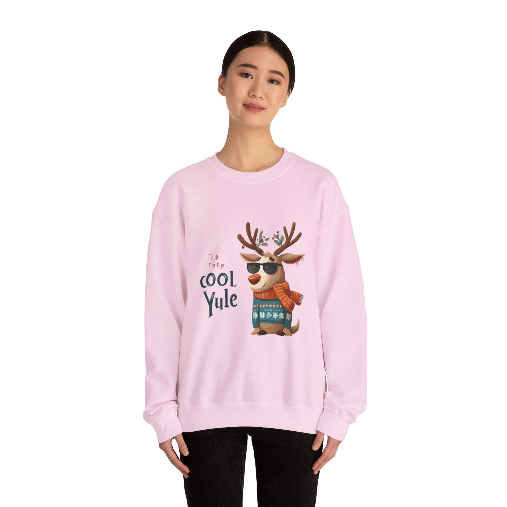 Reindeer 'Cool Yule' Crewneck Sweatshirt — Cute Holiday Graphic
