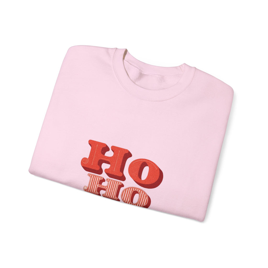 Holiday Crewneck Sweatshirt – Retro 'HO HO HO' Christmas Sweatshirt