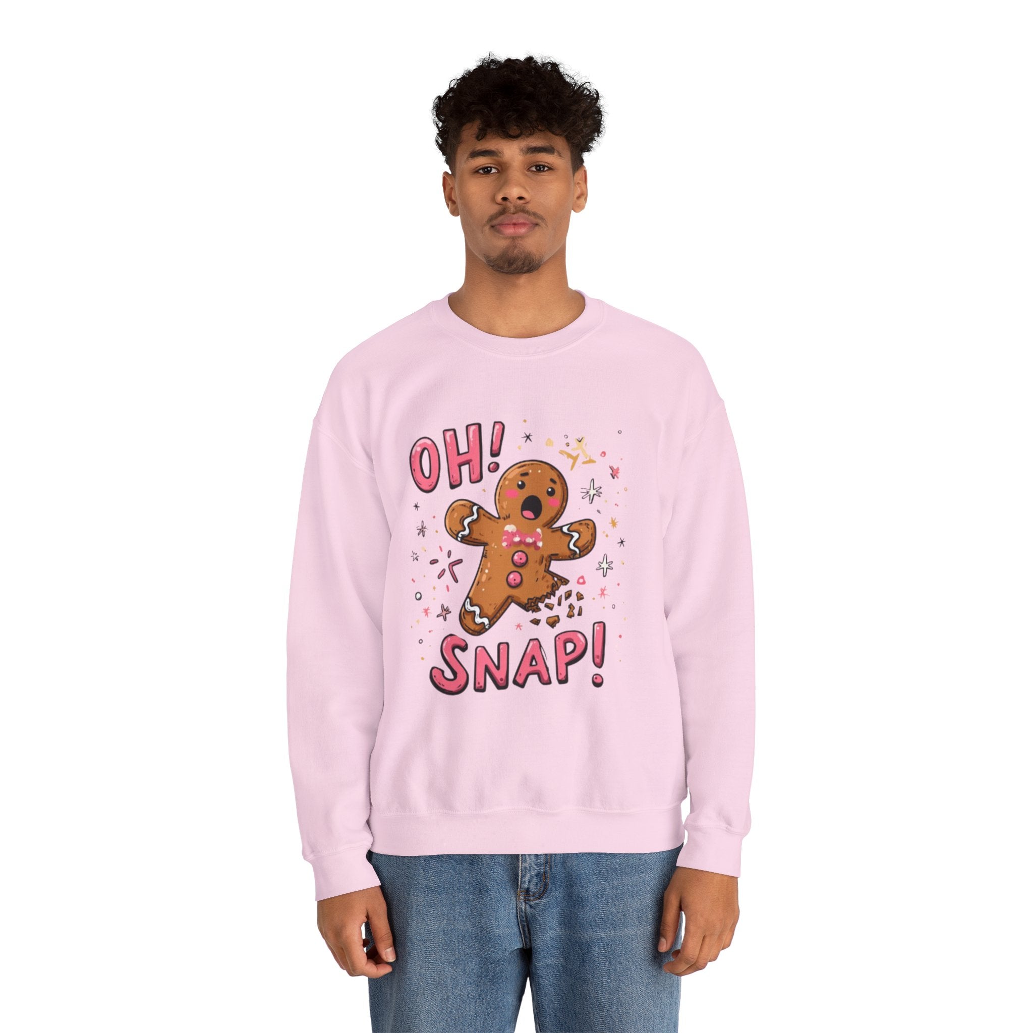 Gingerbread "Oh! Snap!" Crewneck Sweatshirt — Funny Holiday Christmas Sweater