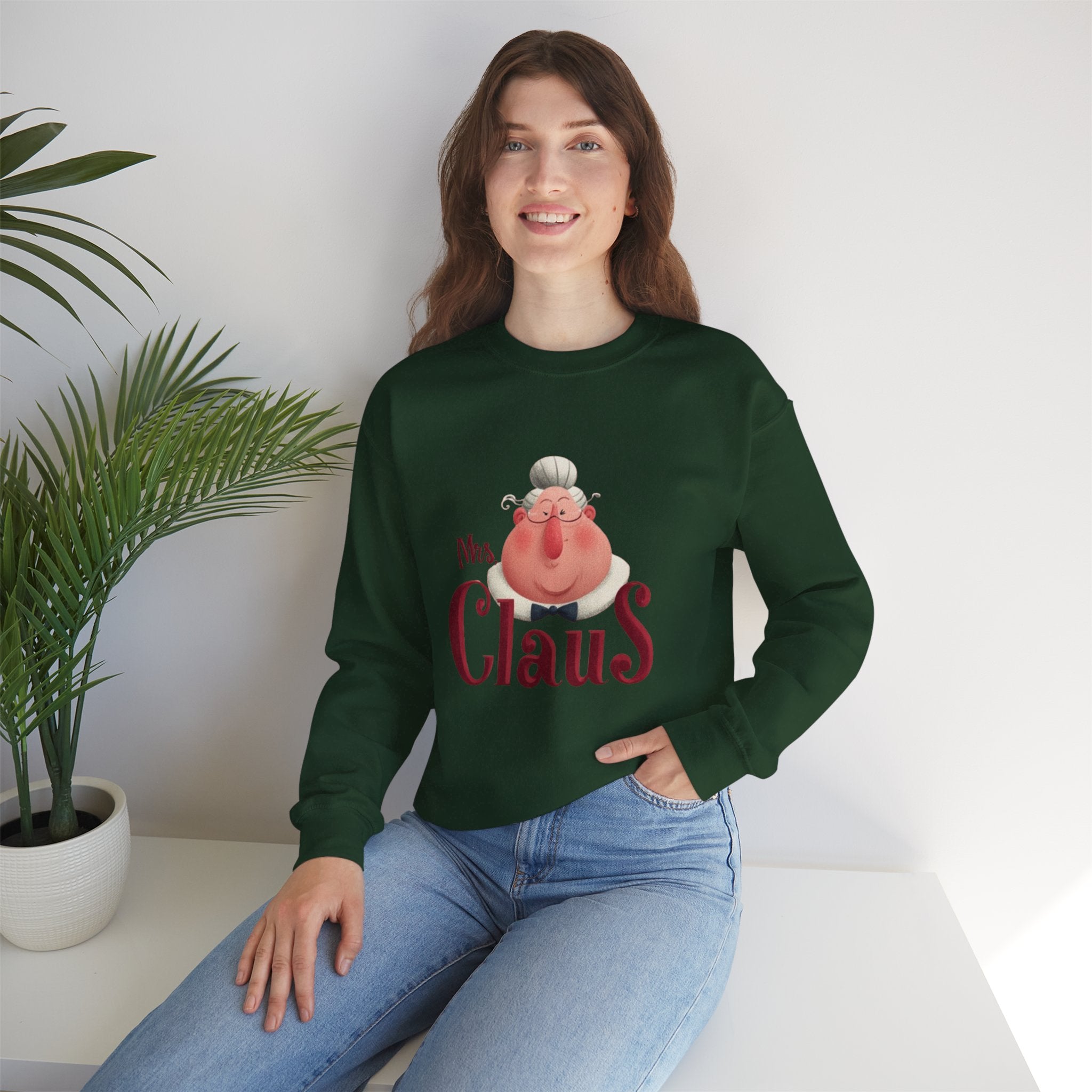 Mrs. Claus Christmas Sweatshirt – Cute Mrs Claus Holiday Crewneck