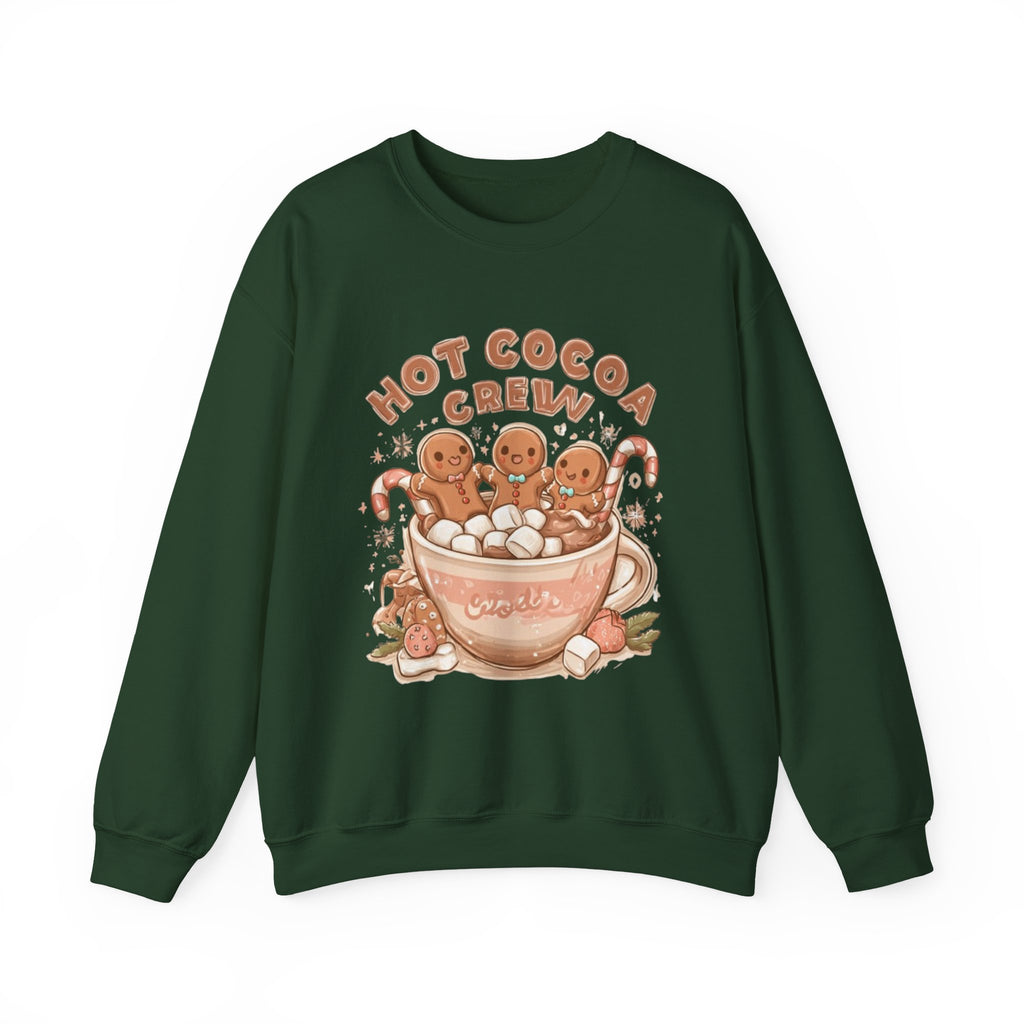 Hot Cocoa Crew Sweatshirt — Cute Gingerbread Mug Holiday Pullover