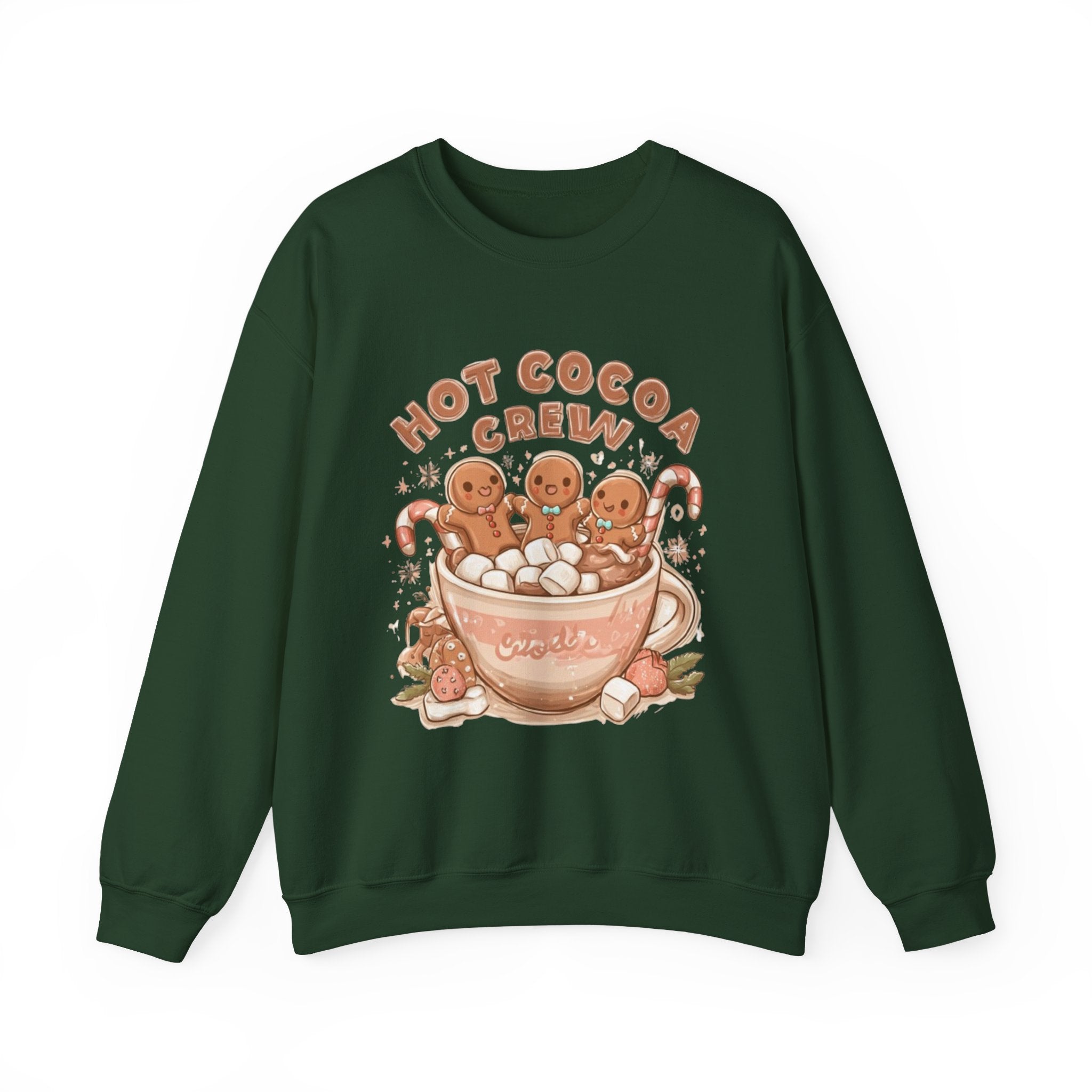 Hot Cocoa Crew Sweatshirt — Cute Gingerbread Mug Holiday Pullover