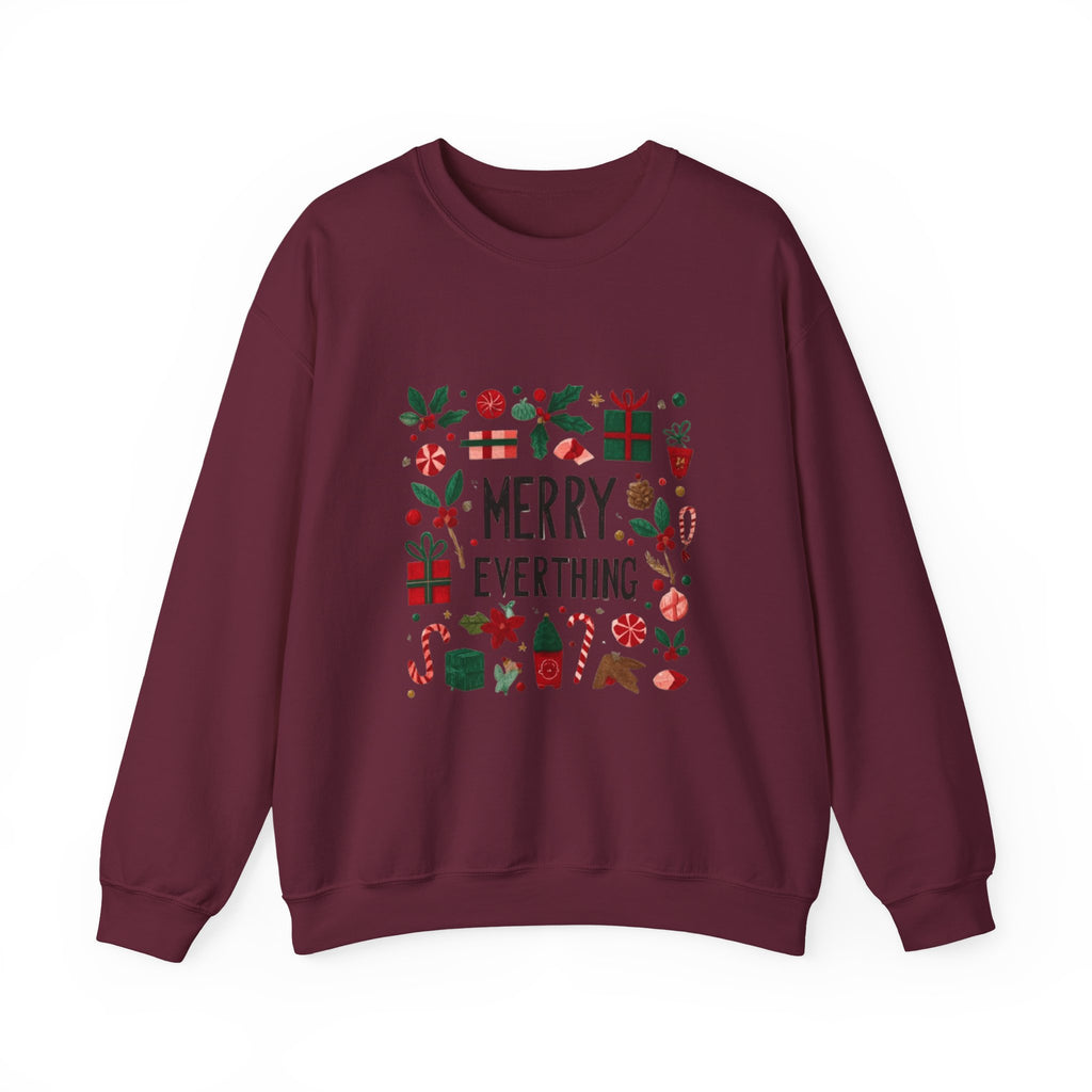 Merry Everything Sweatshirt — Holiday Graphic Crewneck