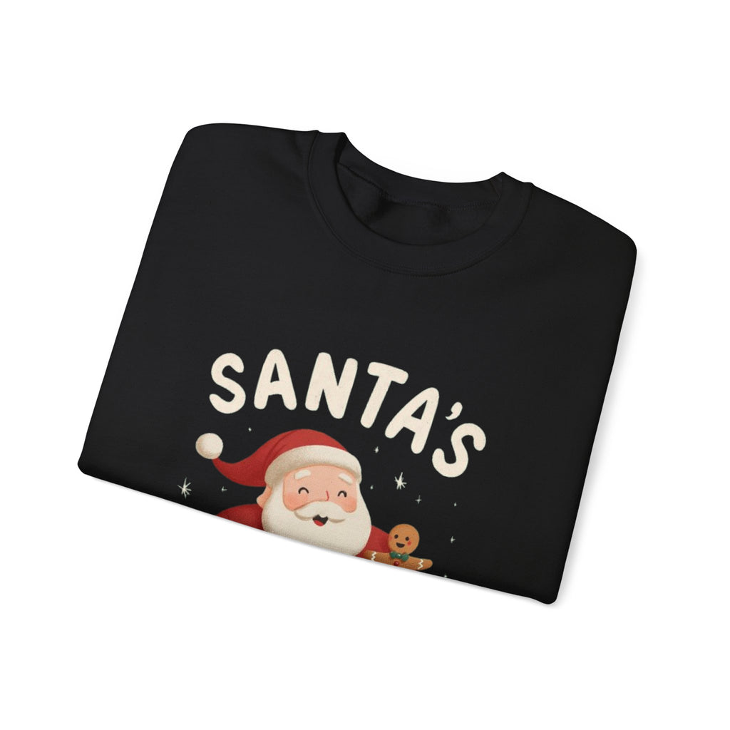 Santa's Favorite Snack Crewneck Sweatshirt — Cute Christmas Santa Cookie Sweatshirt
