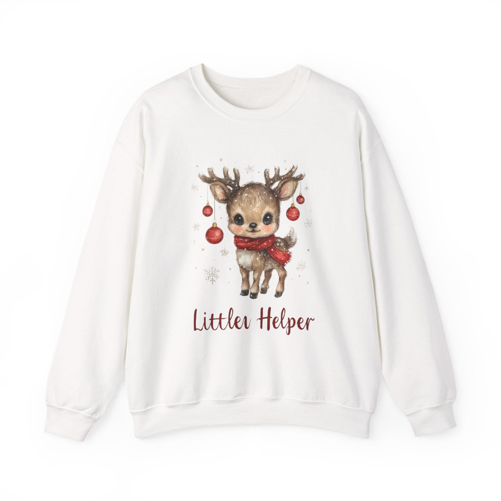 Cute Reindeer 'Little Helper' Sweatshirt – Kids Christmas Crewneck