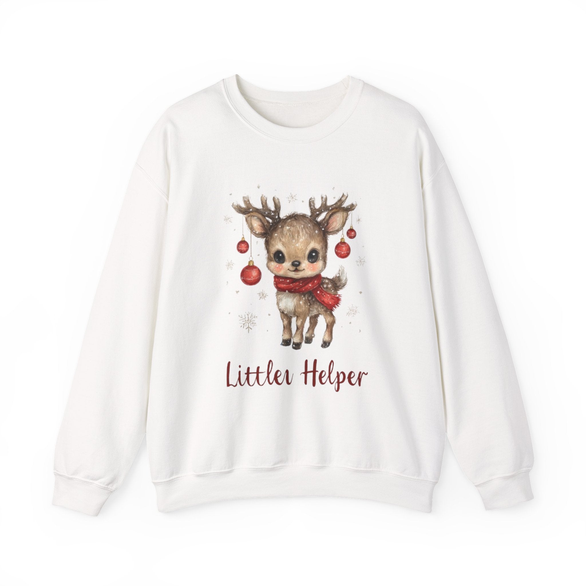 Cute Reindeer 'Little Helper' Sweatshirt – Kids Christmas Crewneck