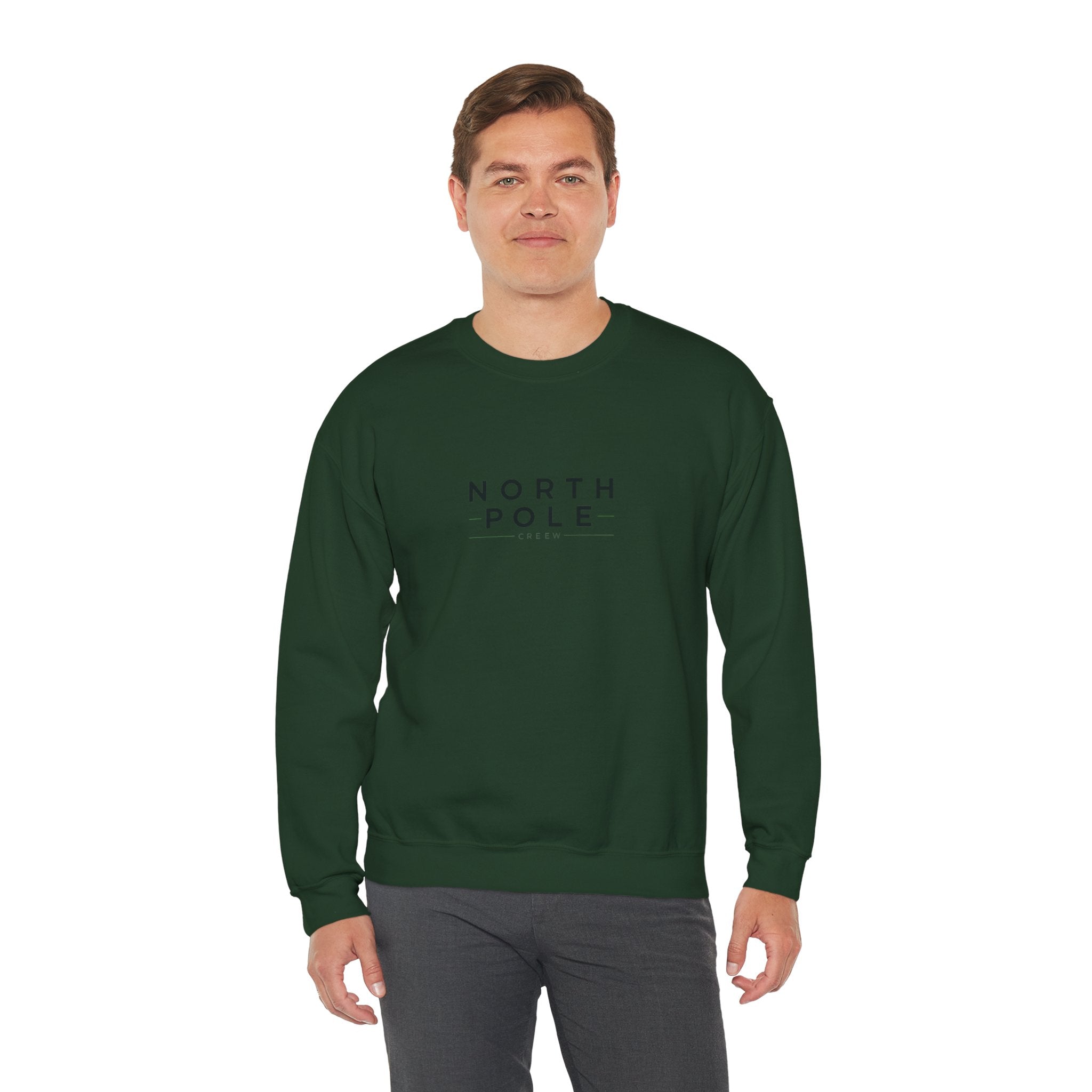 North Pole Crewneck Sweatshirt — Minimal Holiday Graphic Pullover