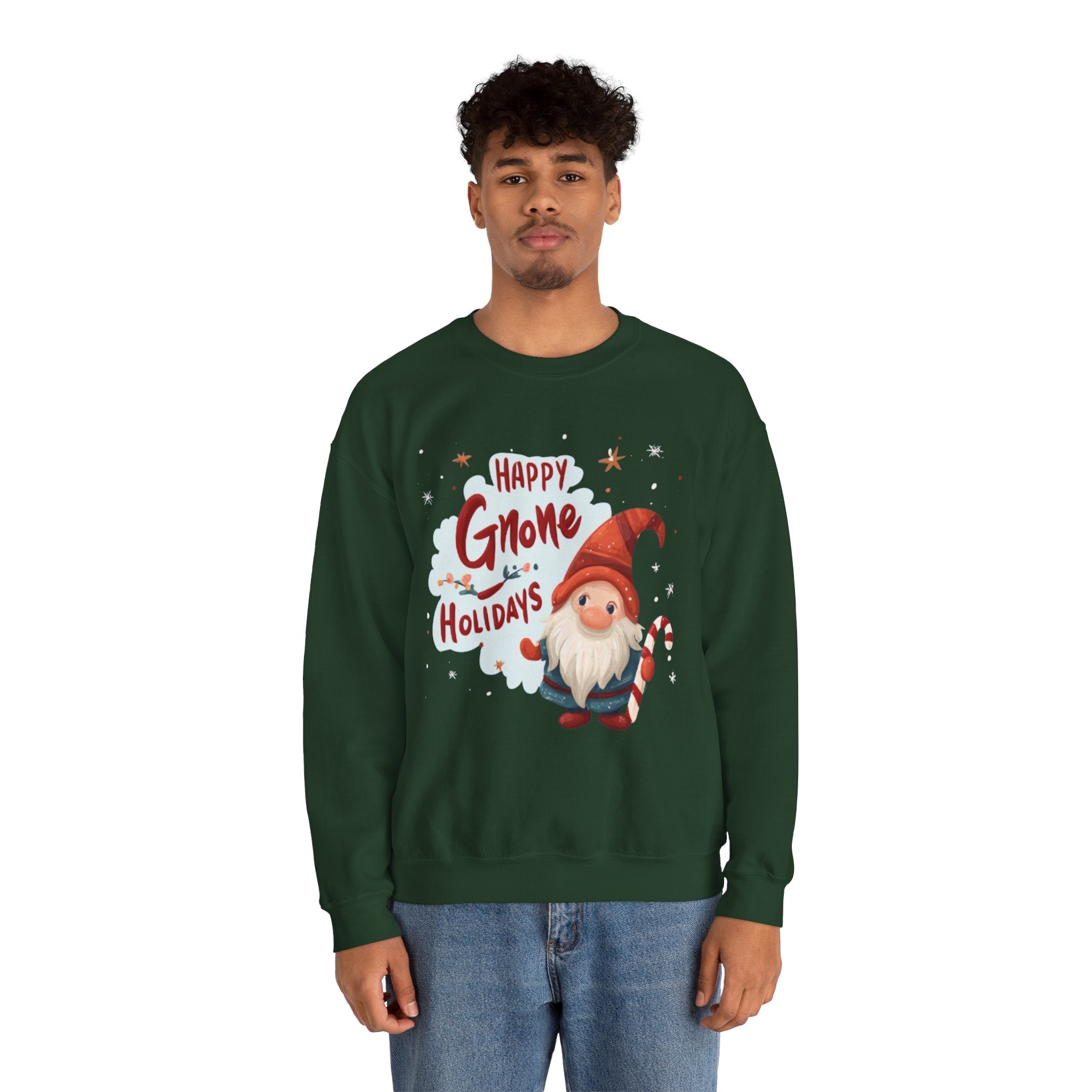 Happy Gnome Holidays Sweatshirt — Cute Christmas Gnome Holiday Crewneck