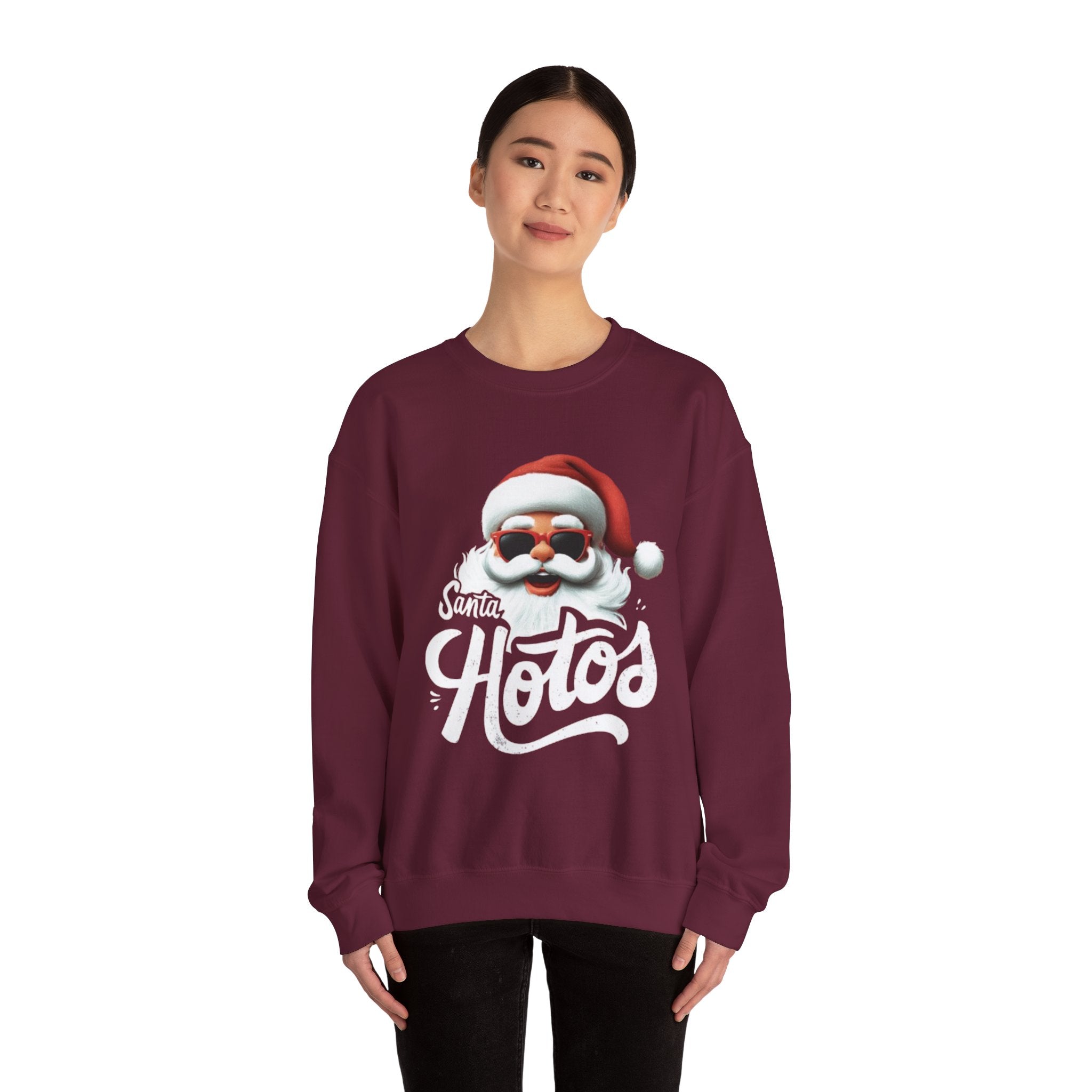 Santa Hotos Sweatshirt – Funny Christmas Santa Photo Crewneck