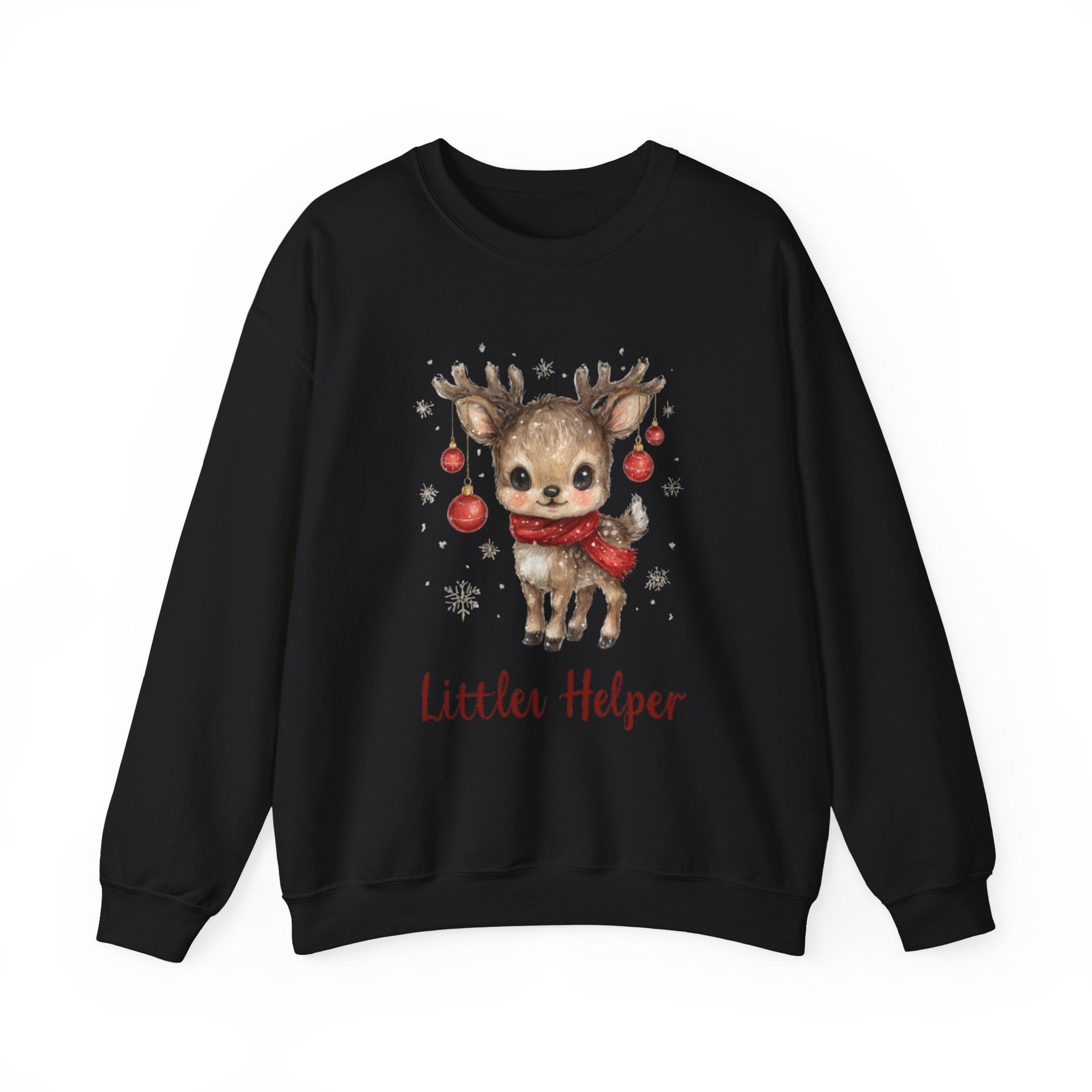 Cute Reindeer 'Little Helper' Sweatshirt – Kids Christmas Crewneck