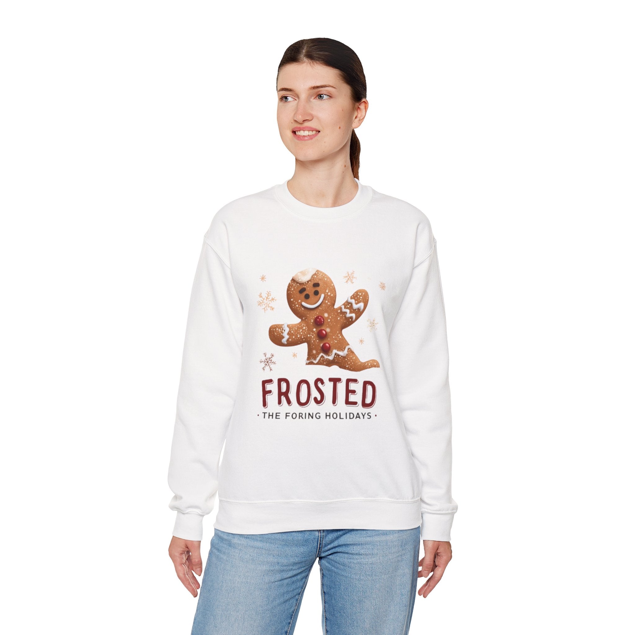 Gingerbread 'Frosted' Holiday Sweatshirt — Cute Christmas Cookie Crewneck