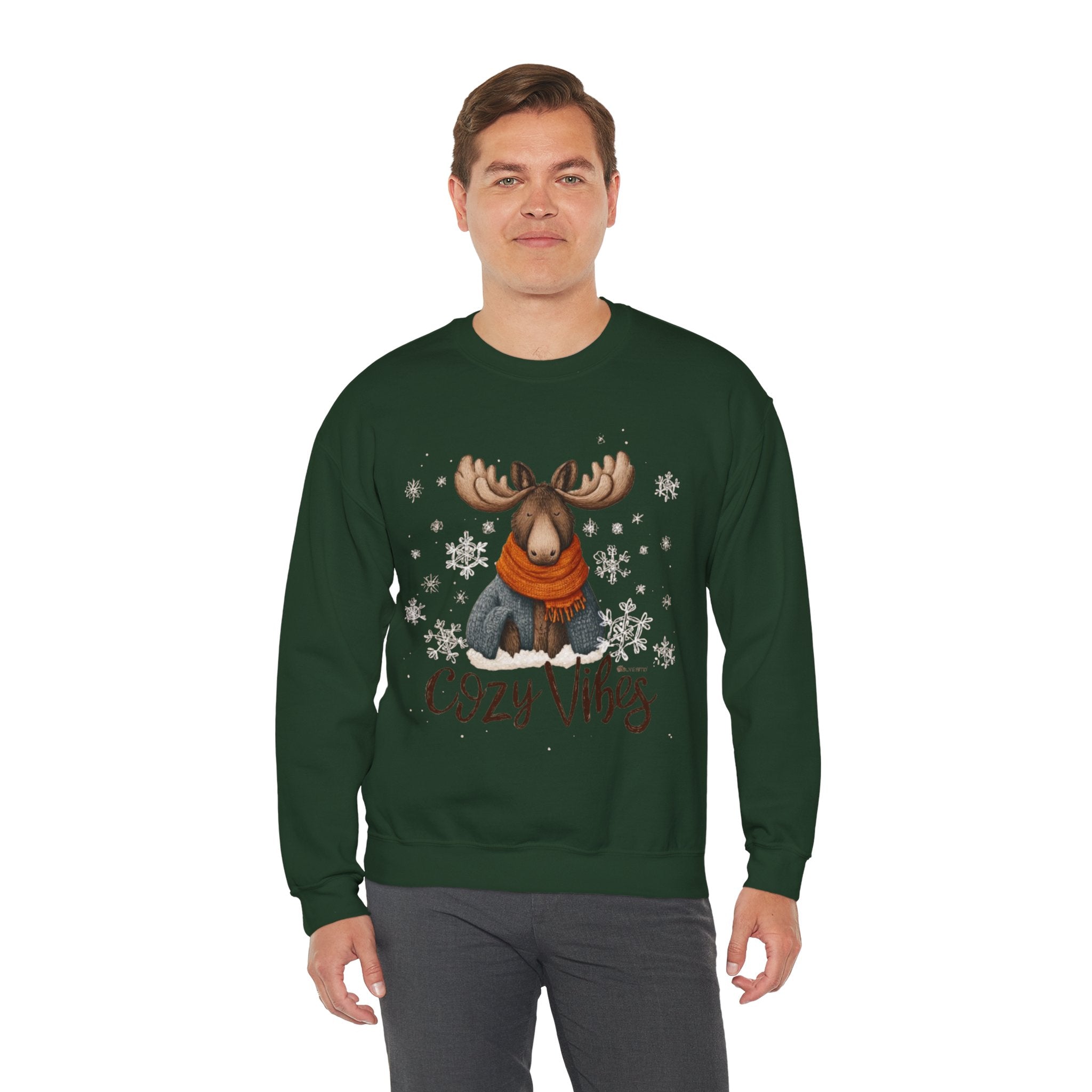 Cozy Vibes Moose Sweatshirt