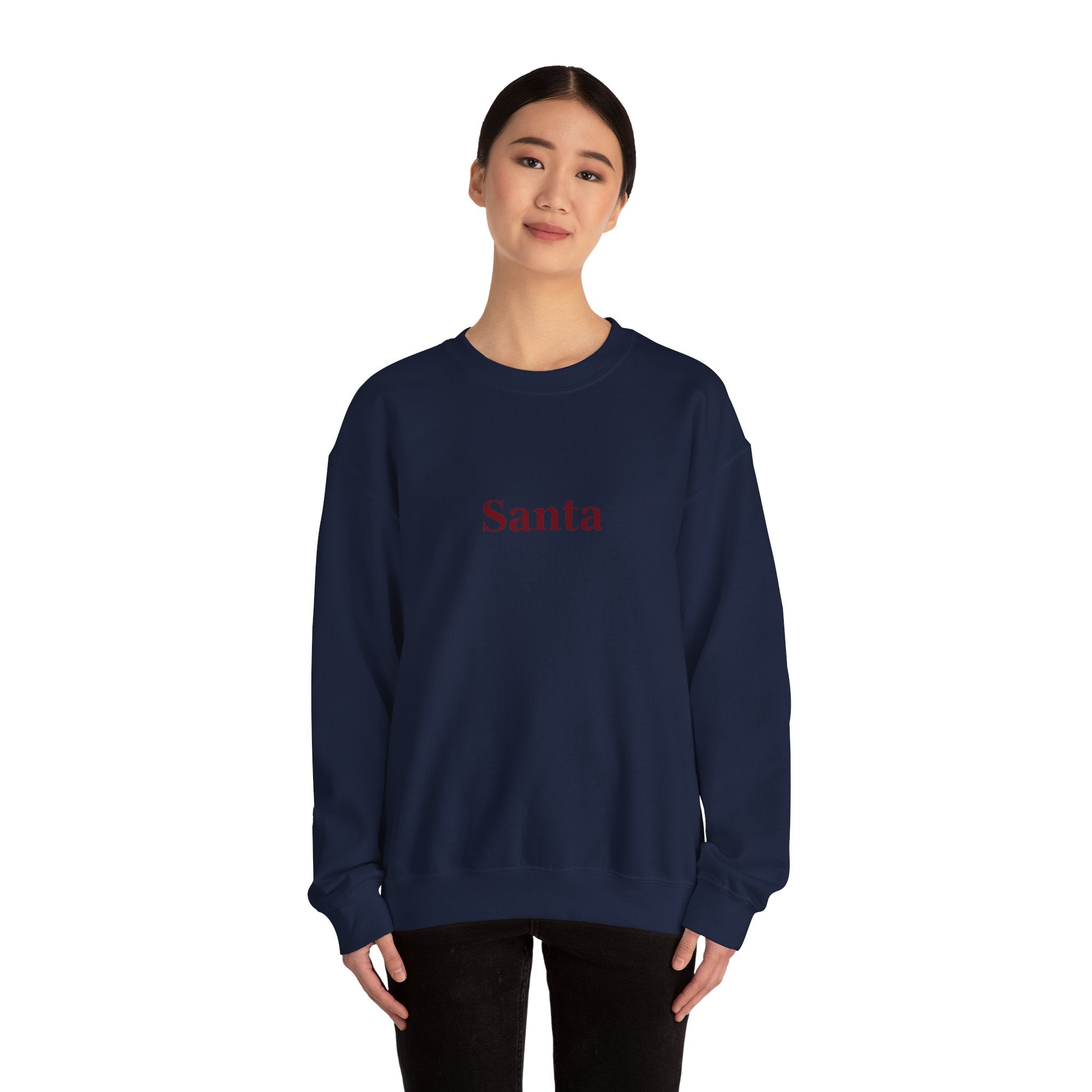Santa Crewneck Sweatshirt — Minimal Holiday Pullover