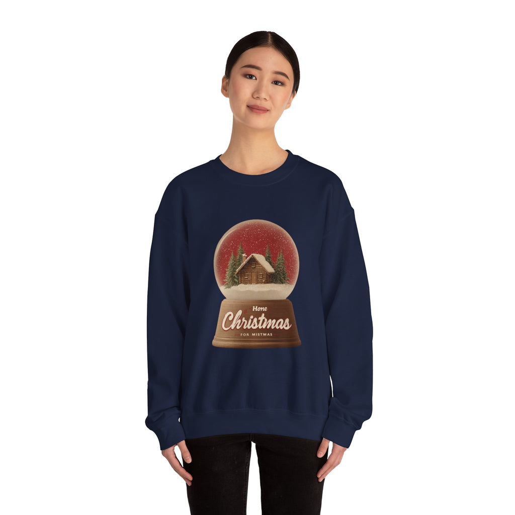 Christmas Snow Globe Crewneck Sweatshirt — “Home for Christmas” Holiday Sweatshirt
