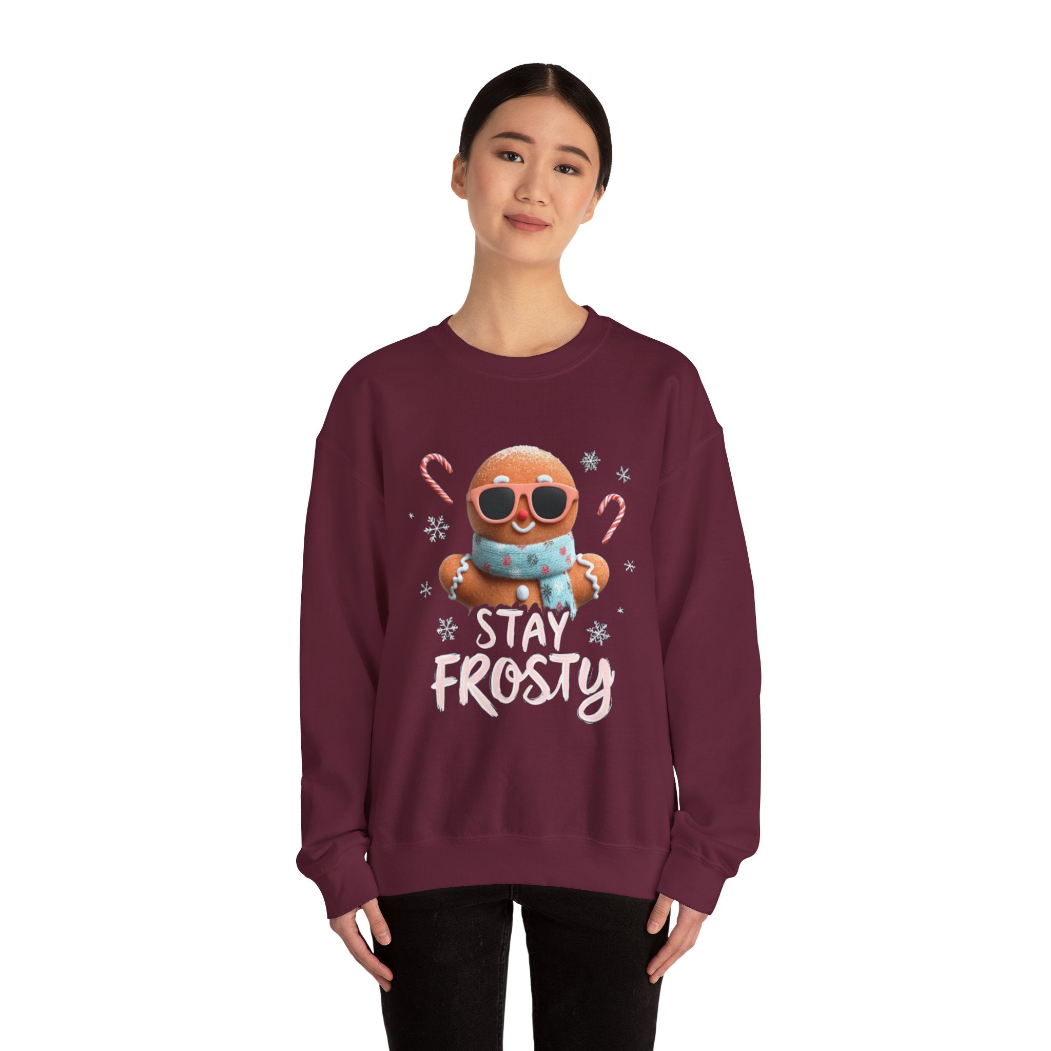 Stay Frosty Gingerbread Sweatshirt — Cute Holiday Crewneck