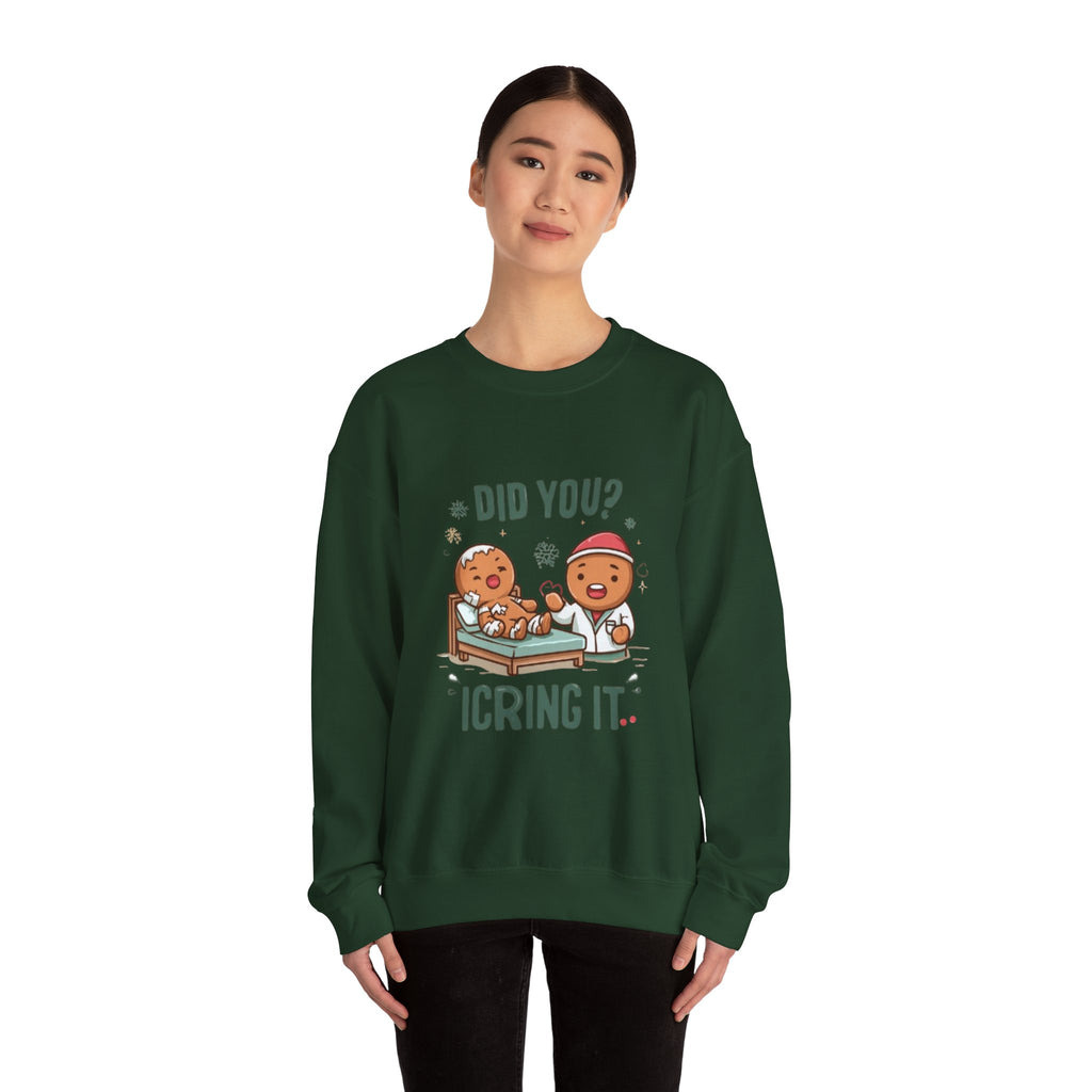 Christmas Gingerbread Sweatshirt - "Did You? I Cring It" Holiday Pullover