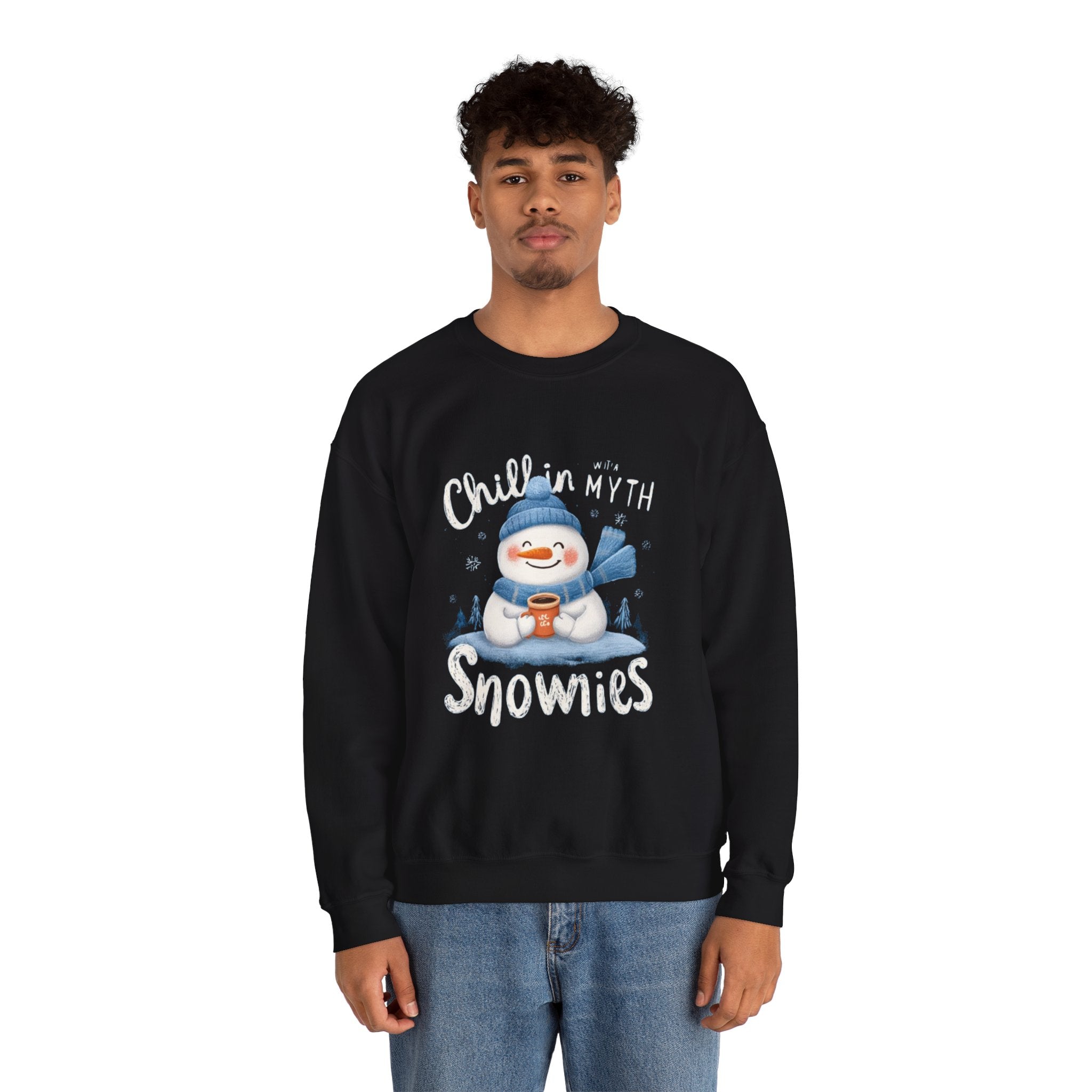 Snowman Sweatshirt — "Chillin' With My Snowmies" Cozy Winter Crewneck