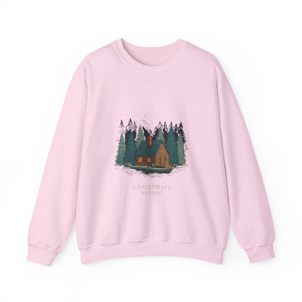 Cabin in the Pines Sweatshirt — 'Christmas at Home' Cozy Holiday Crewneck