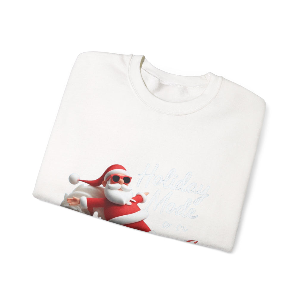 Santa Surfing Candy Cane Crewneck Sweatshirt