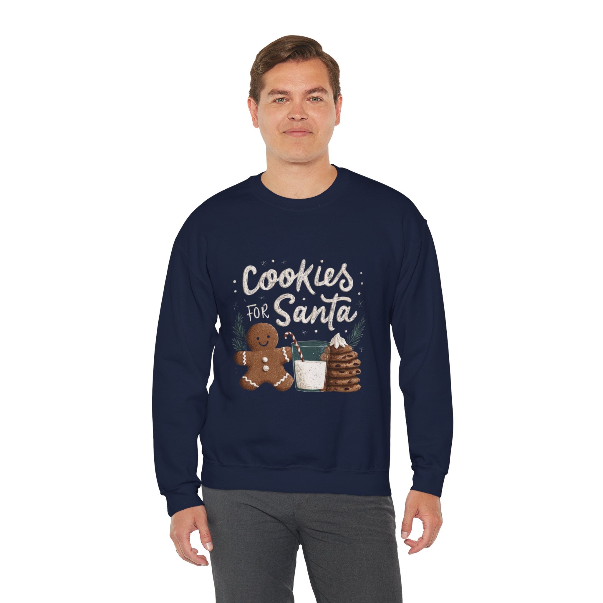 Cookies for Santa Sweatshirt — Christmas Gingerbread Holiday Crewneck