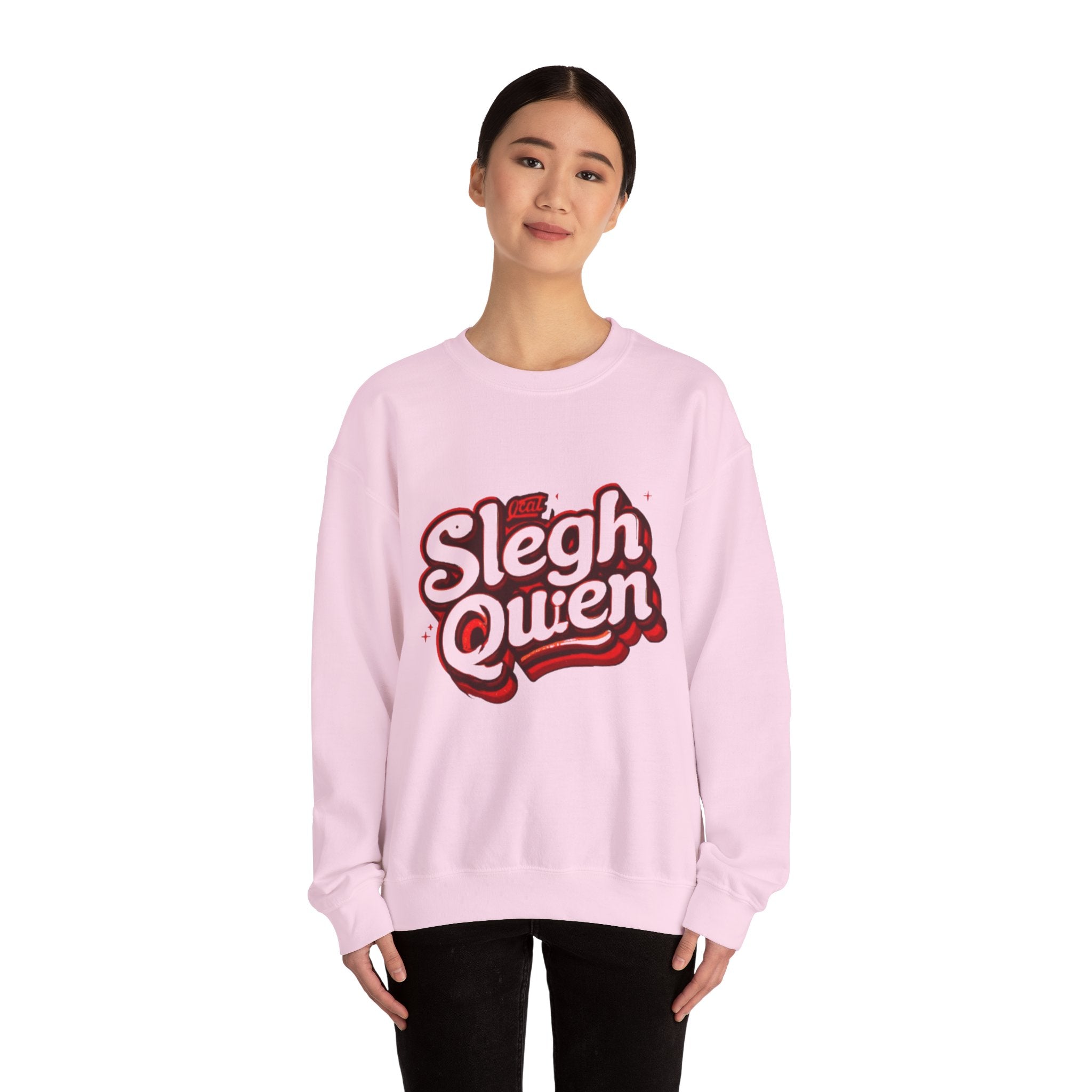 Sleigh Queen Crewneck Sweatshirt — Retro Holiday Christmas Pullover