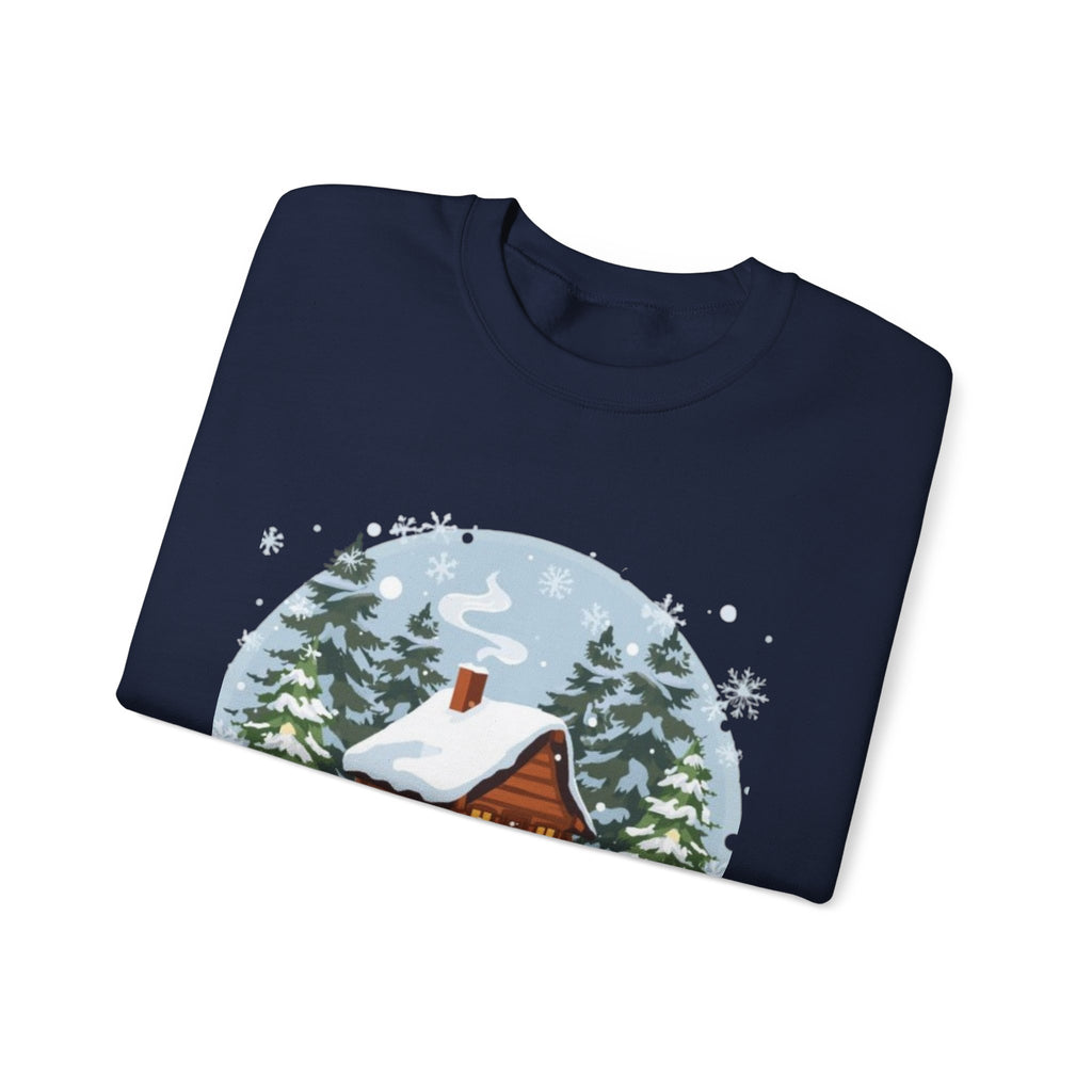 Christmas Cabin Sweatshirt – "Home for Christmas" Cozy Holiday Crewneck