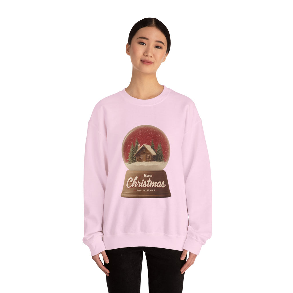 Christmas Snow Globe Crewneck Sweatshirt — “Home for Christmas” Holiday Sweatshirt