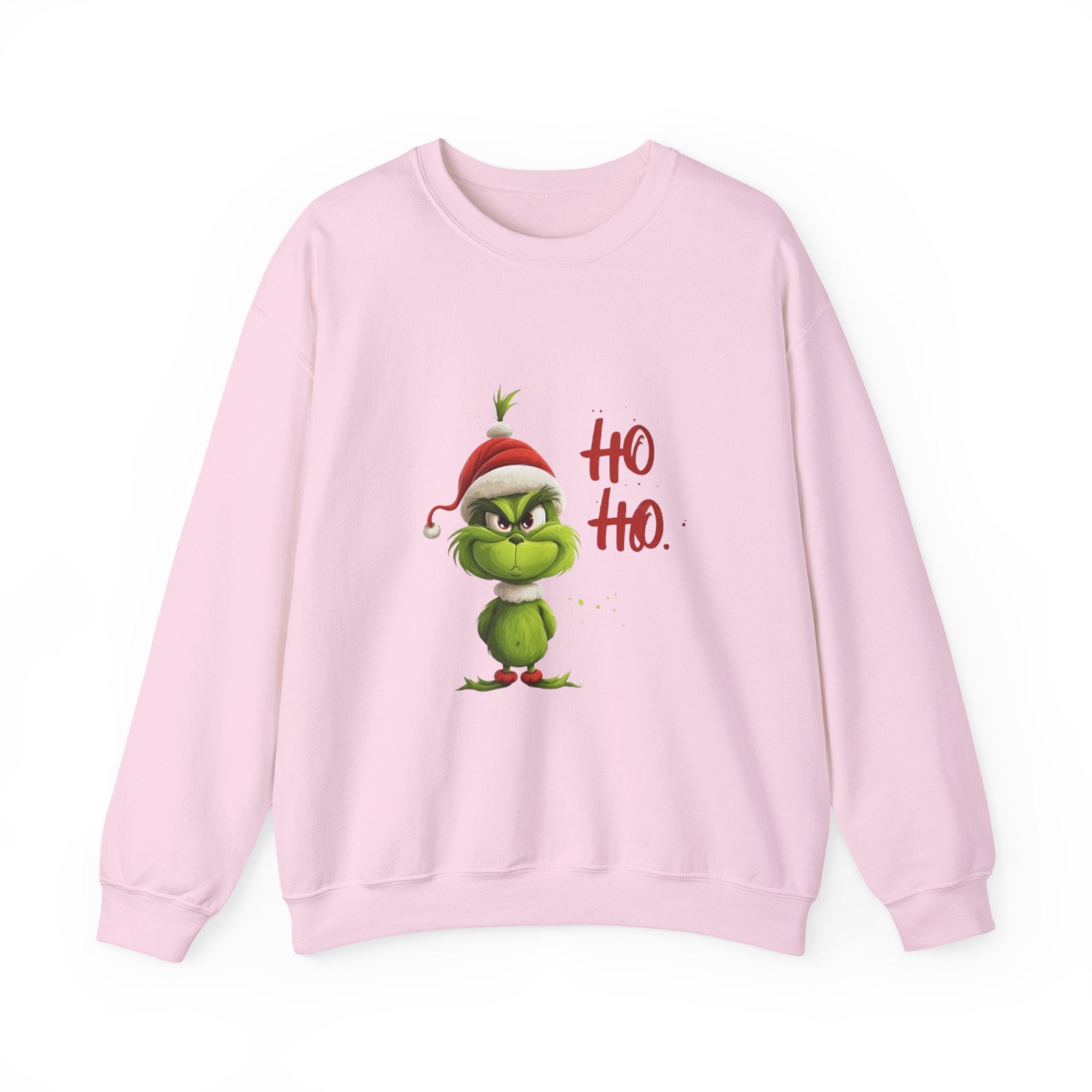 Grumpy Grinch Christmas Sweatshirt – "Ho Ho." Holiday Crewneck
