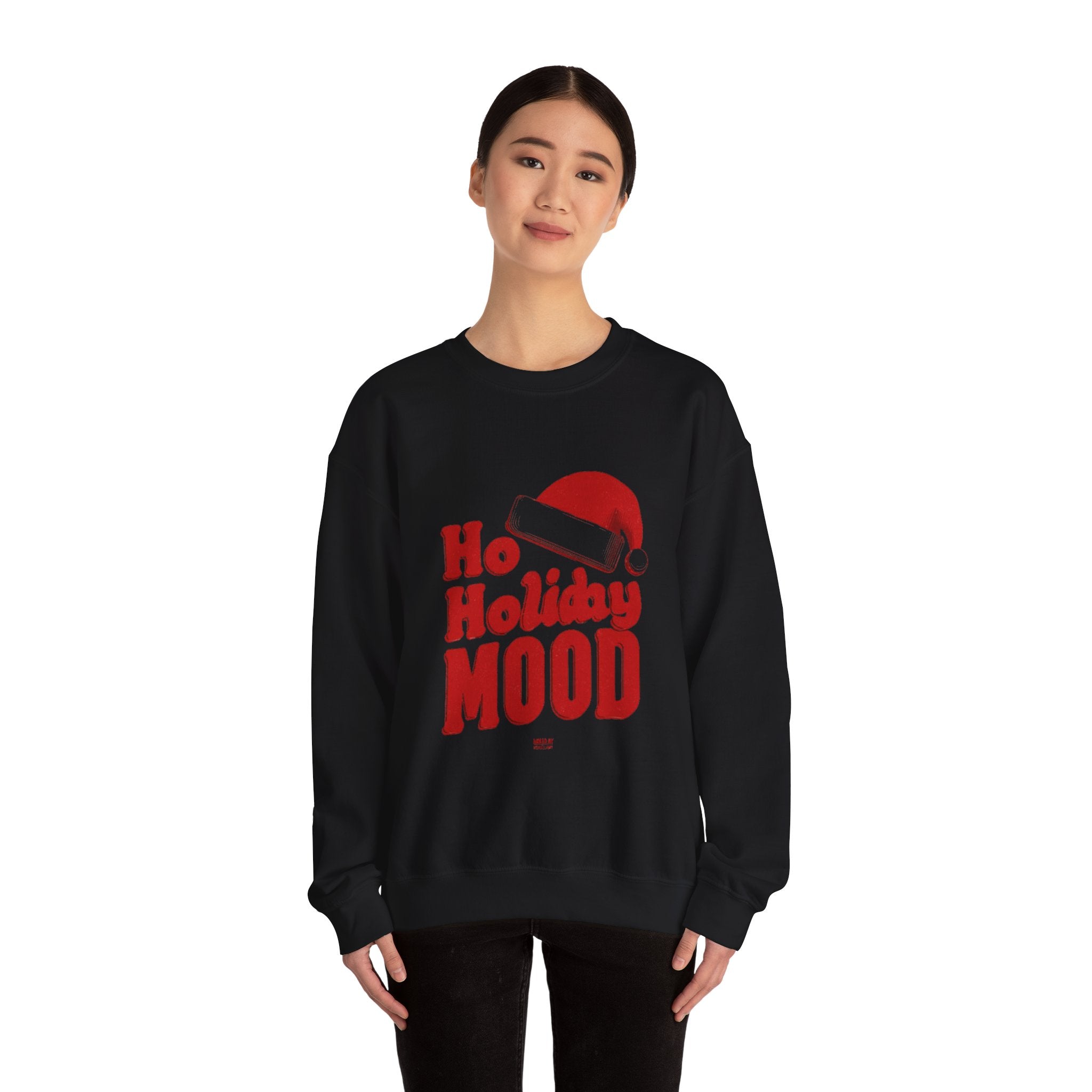Holiday Mood Sweatshirt — 'Ho Holiday Mood' Christmas Crewneck
