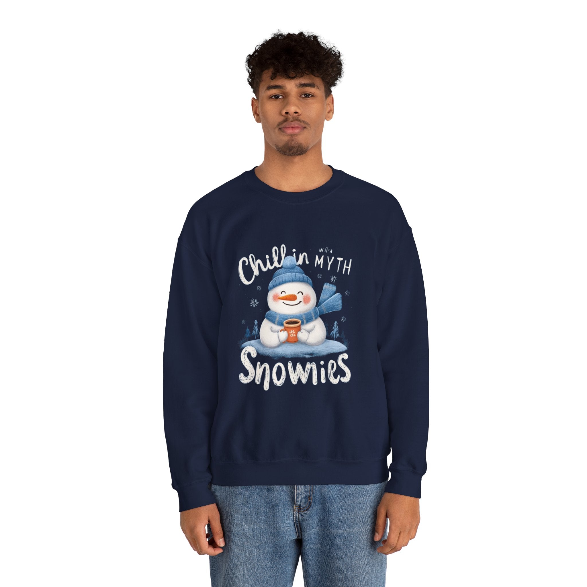 Snowman Sweatshirt — "Chillin' With My Snowmies" Cozy Winter Crewneck