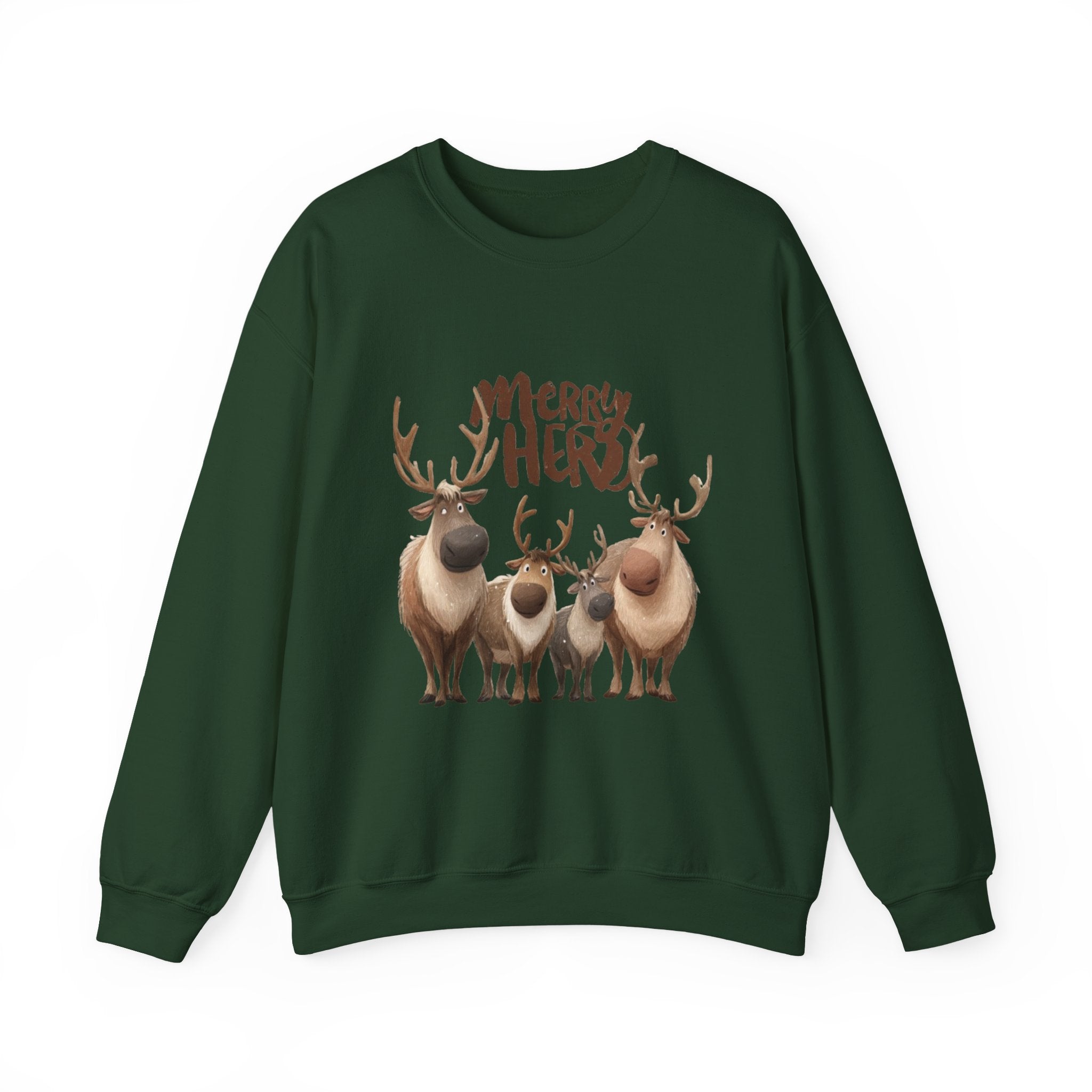 Merry Herd Reindeer Crewneck Sweatshirt