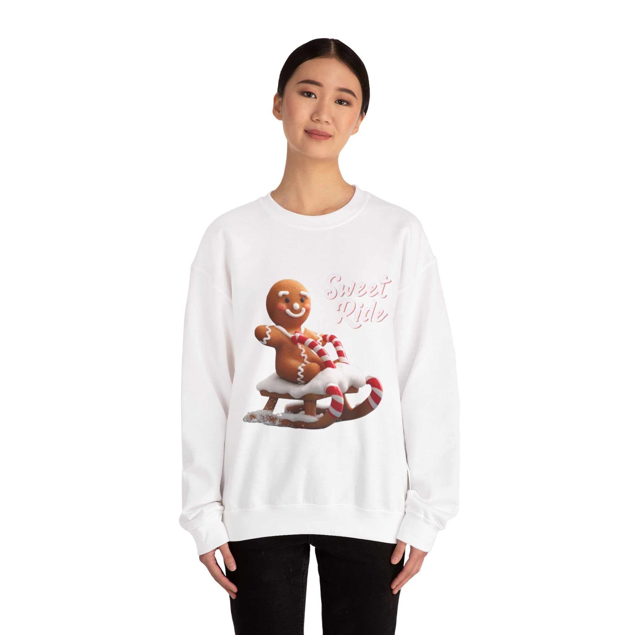 Gingerbread Sled Sweatshirt — "Sweet Ride" Holiday Crewneck
