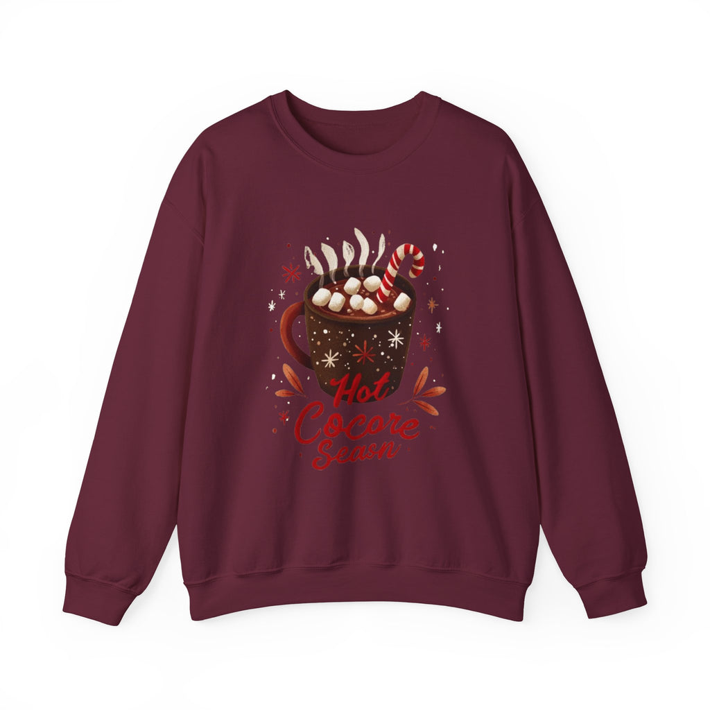Hot Cocoa Season Sweatshirt — Cozy Winter Hot Chocolate Crewneck