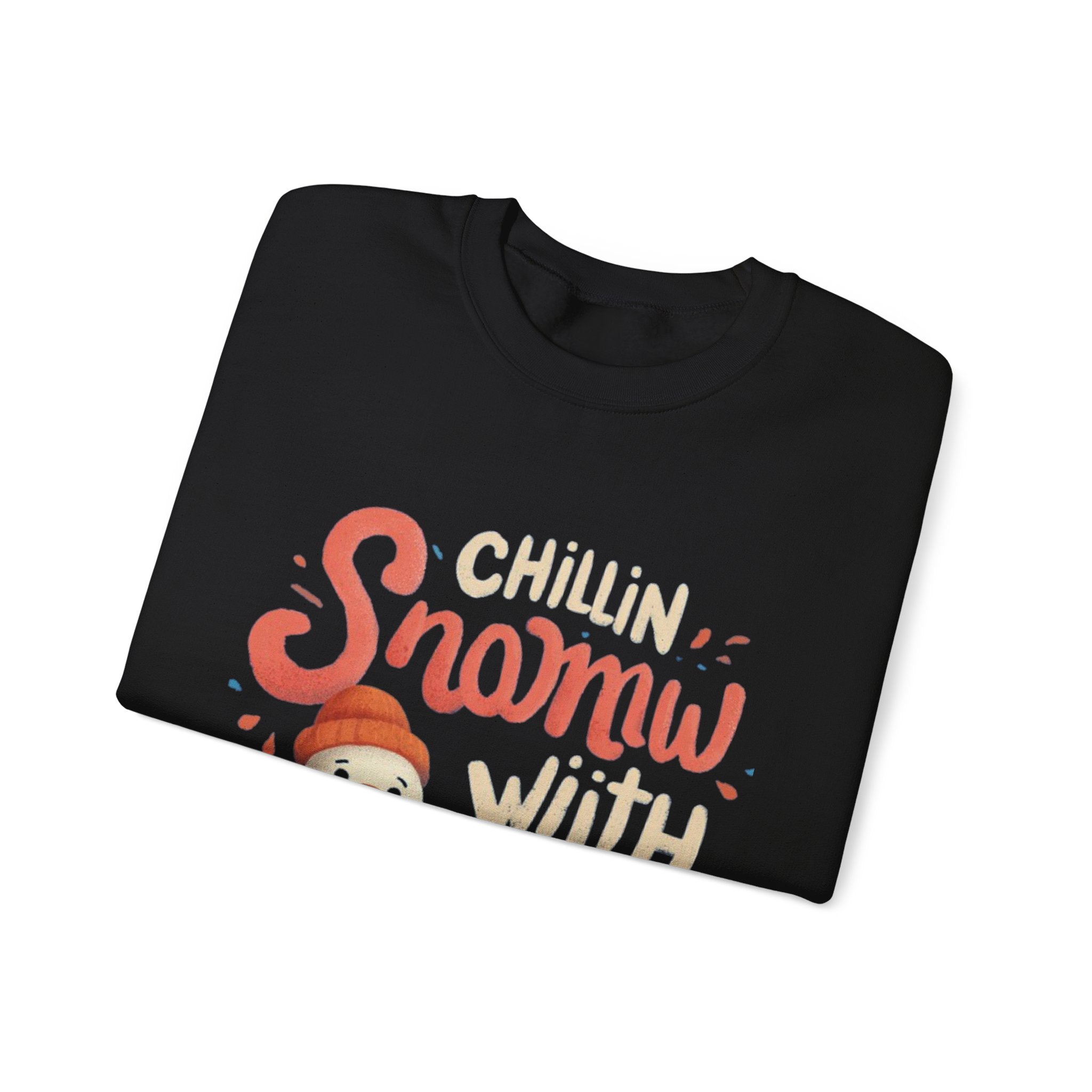 Sweatshirt — "Chillin' Snowman With Smiles" Cozy Holiday Crewneck