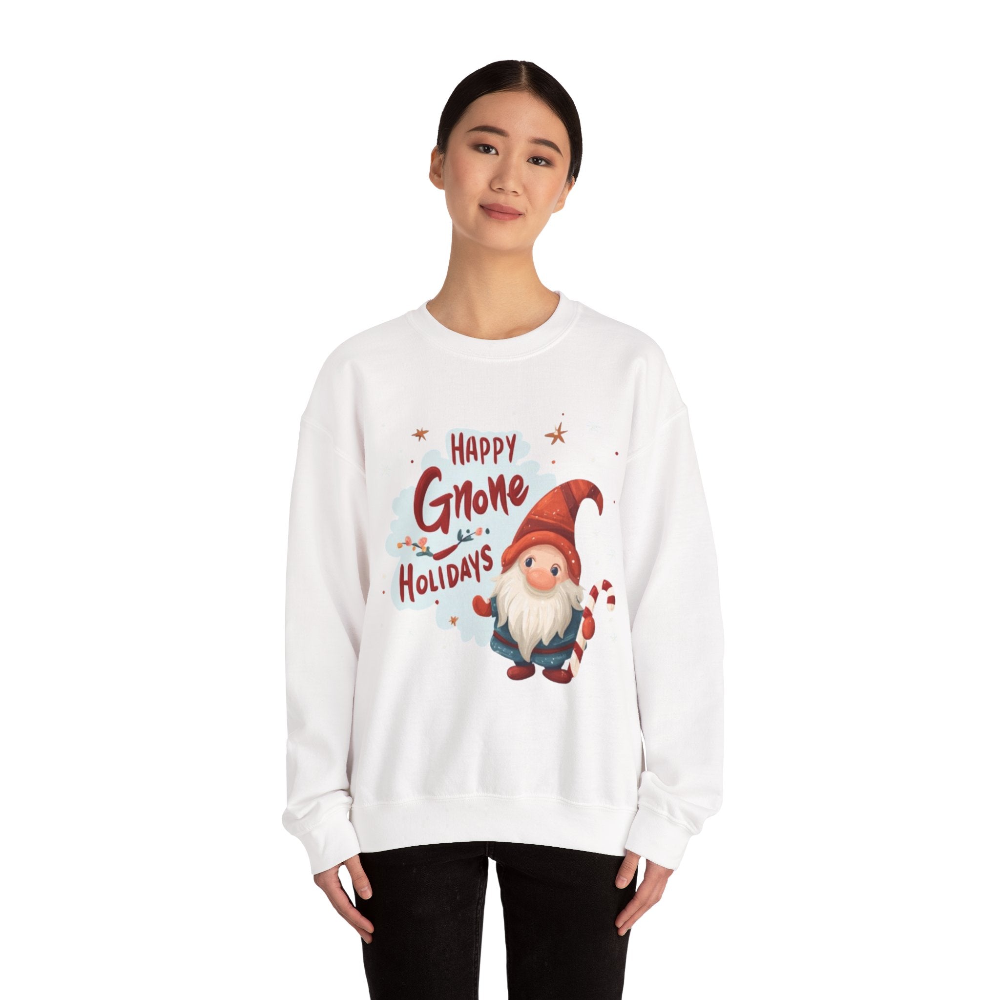 Happy Gnome Holidays Sweatshirt — Cute Christmas Gnome Holiday Crewneck