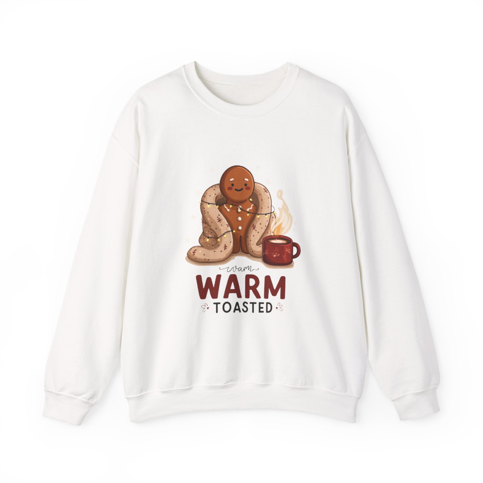 Warm & Toasted Crewneck Sweatshirt — Cozy Gingerbread, Hot Cocoa Holiday Sweater