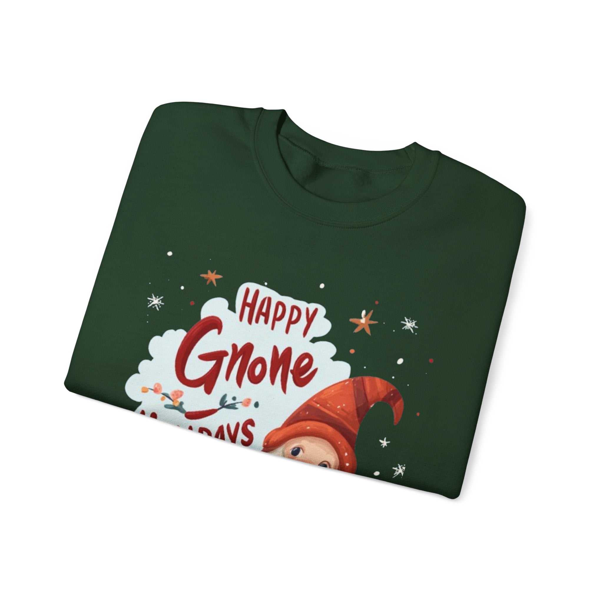 Happy Gnome Holidays Sweatshirt — Cute Christmas Gnome Holiday Crewneck