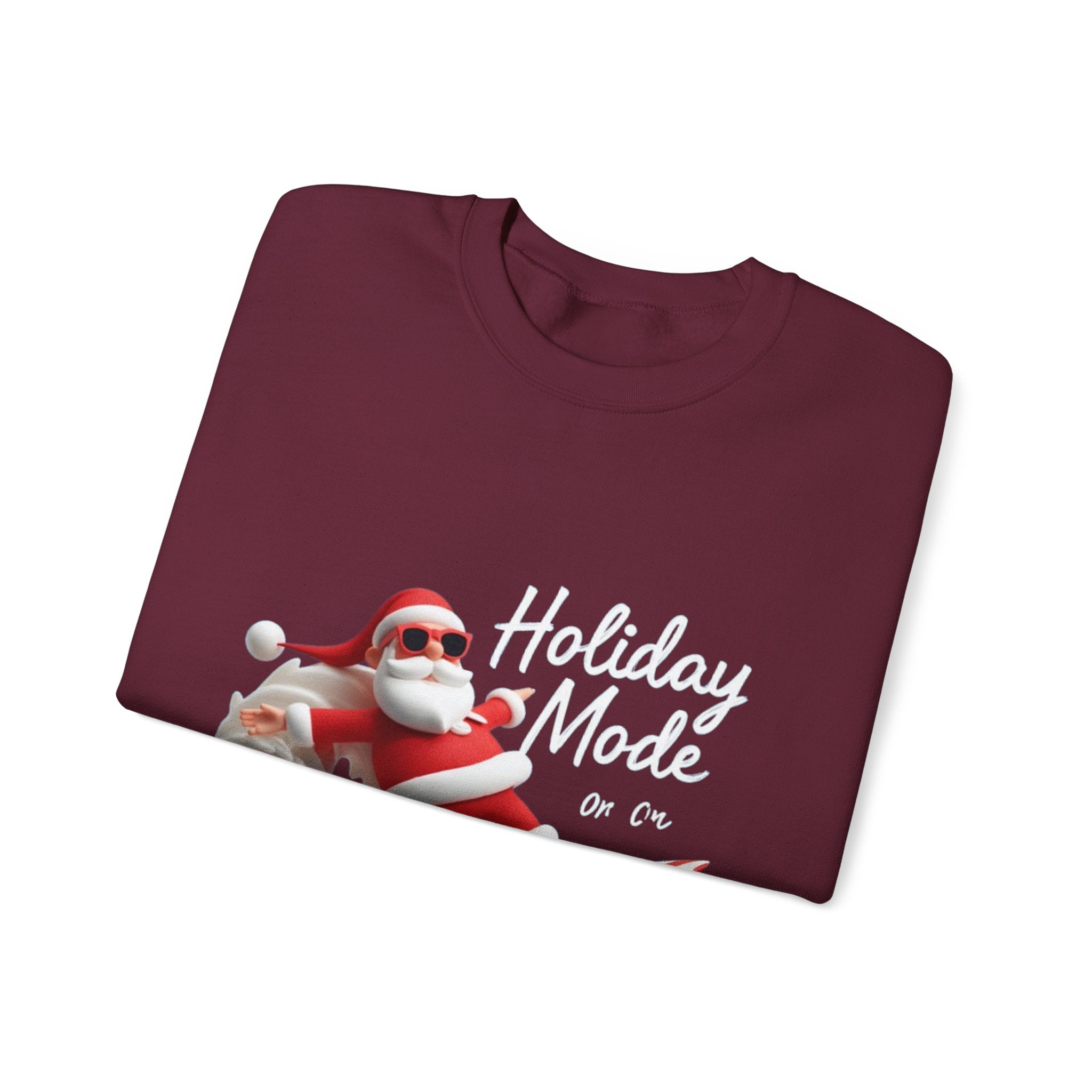 Santa Surfing Candy Cane Crewneck Sweatshirt