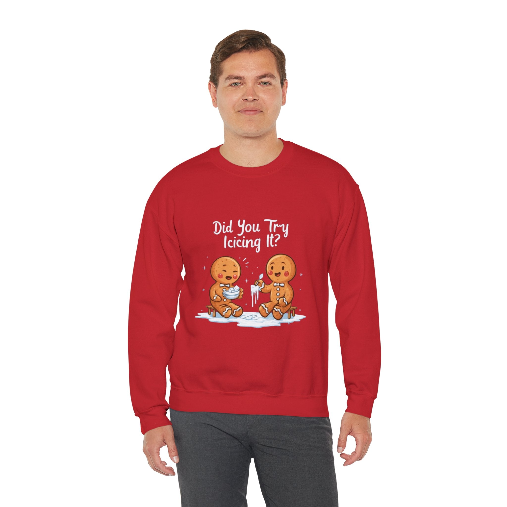 Gingerbread Friends "Did You Try Icing It?" Crewneck Sweatshirt