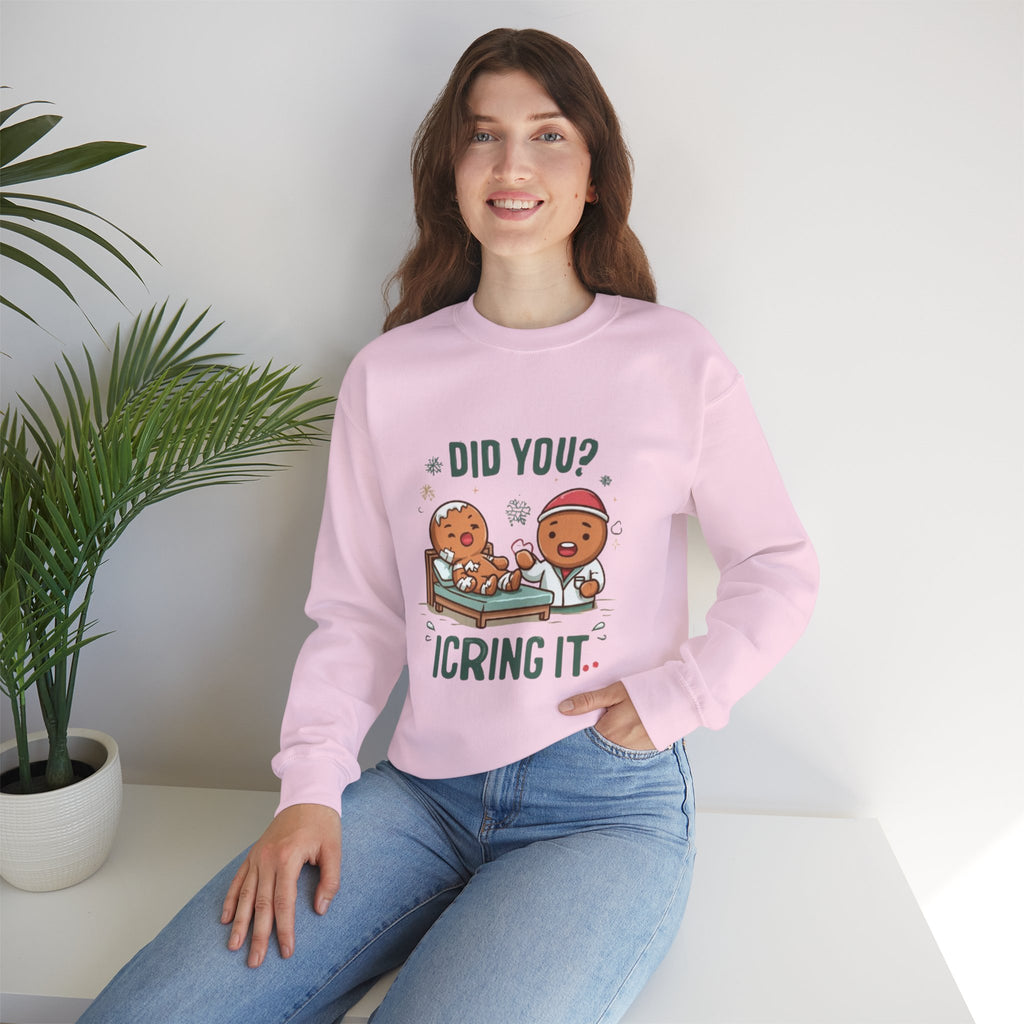 Christmas Gingerbread Sweatshirt - "Did You? I Cring It" Holiday Pullover