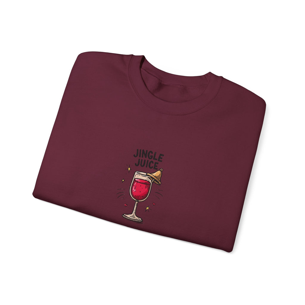 Crewneck Sweatshirt – "Jingle Juice" Wine Glass Holiday Graphic